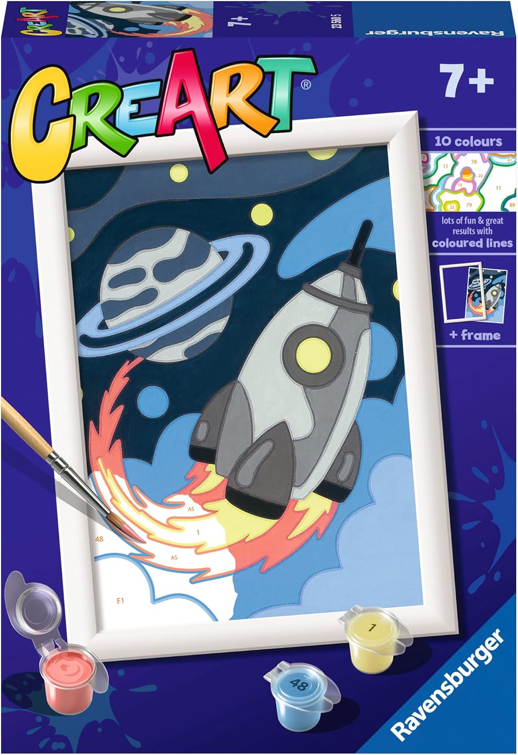 Ravensburger CreArt Serie E: Avventure nello Spazio - Kit Dipingere con Numeri - immagine 1