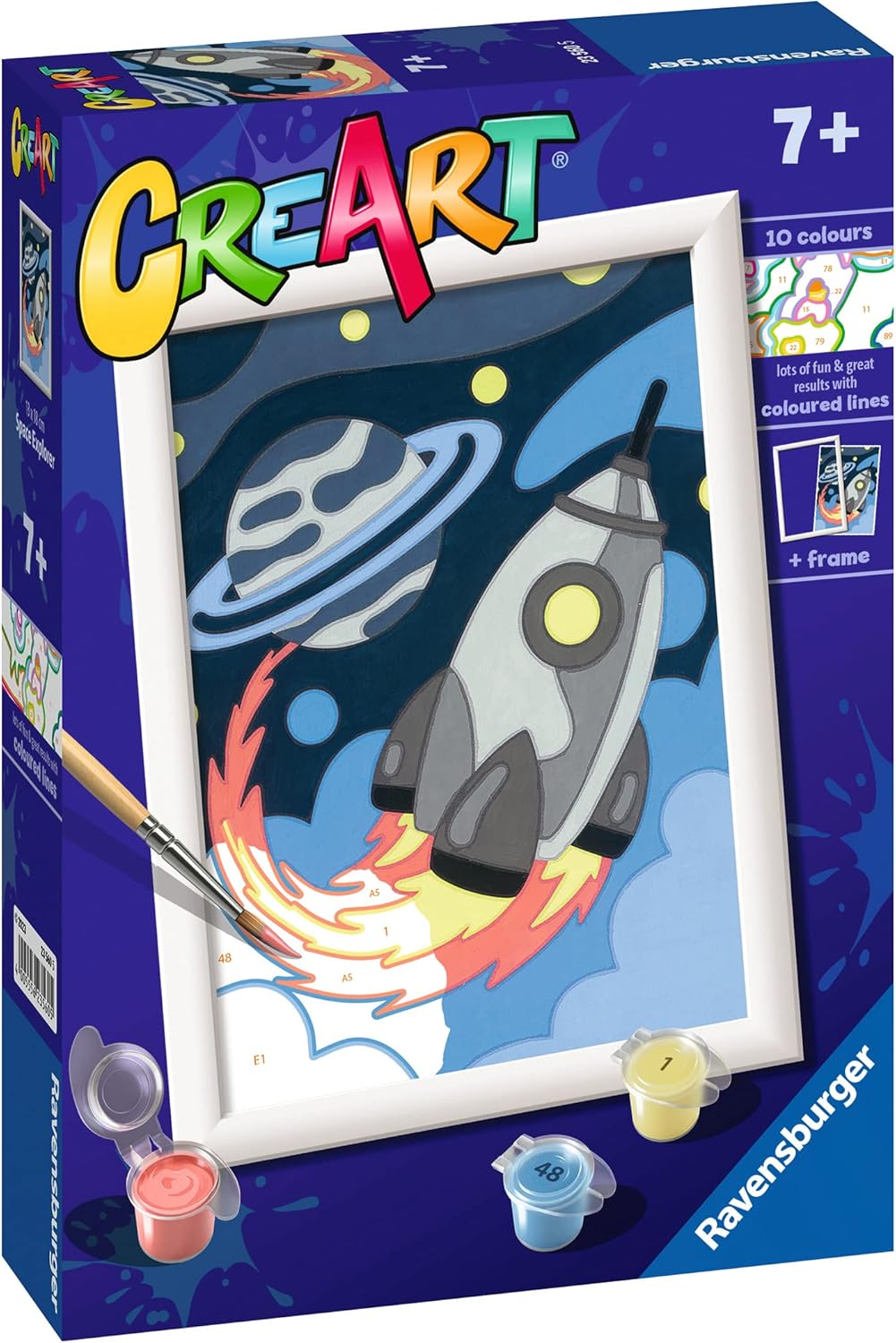 Ravensburger CreArt Serie E: Avventure nello Spazio - Kit Dipingere con Numeri - immagine 2