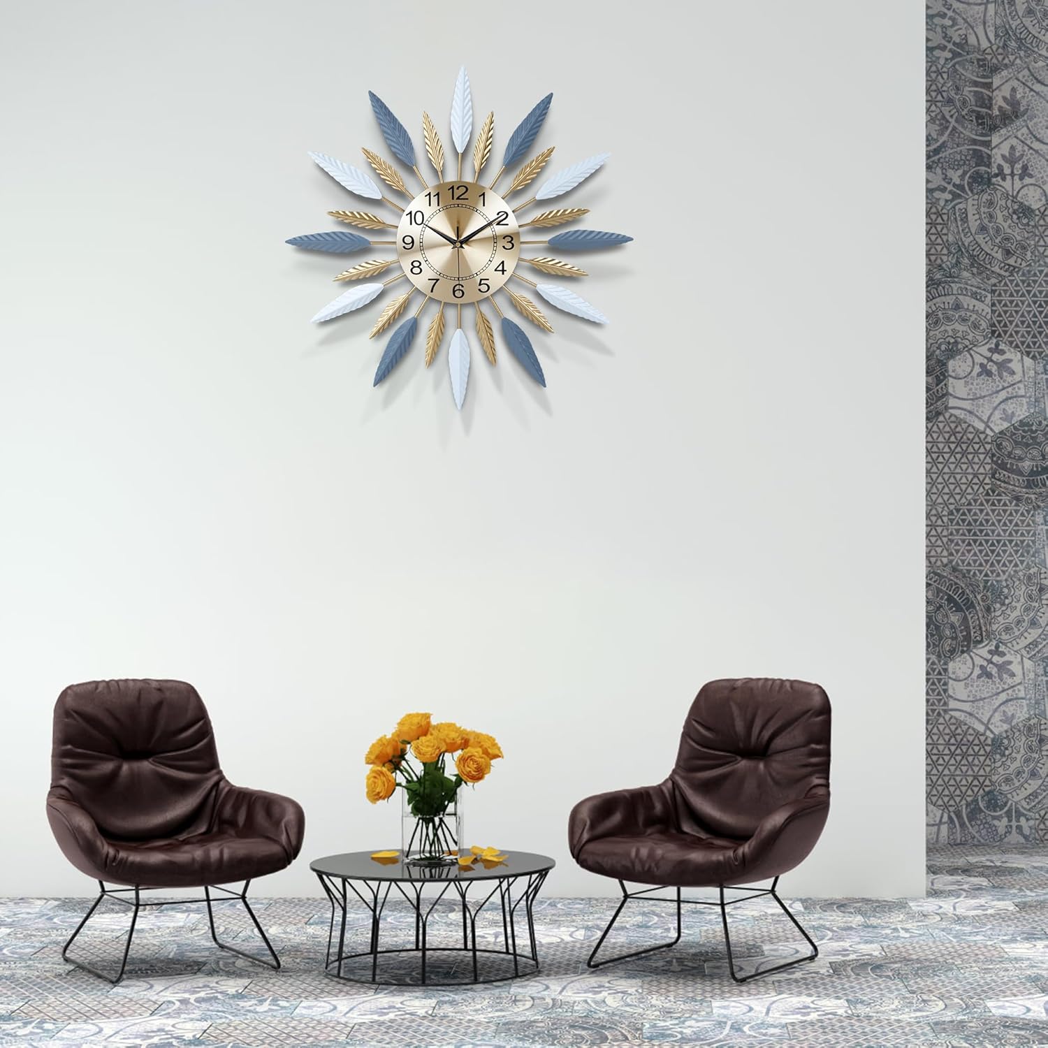 Lafocuse Orologio da Parete Oro Grande 56cm - immagine 4