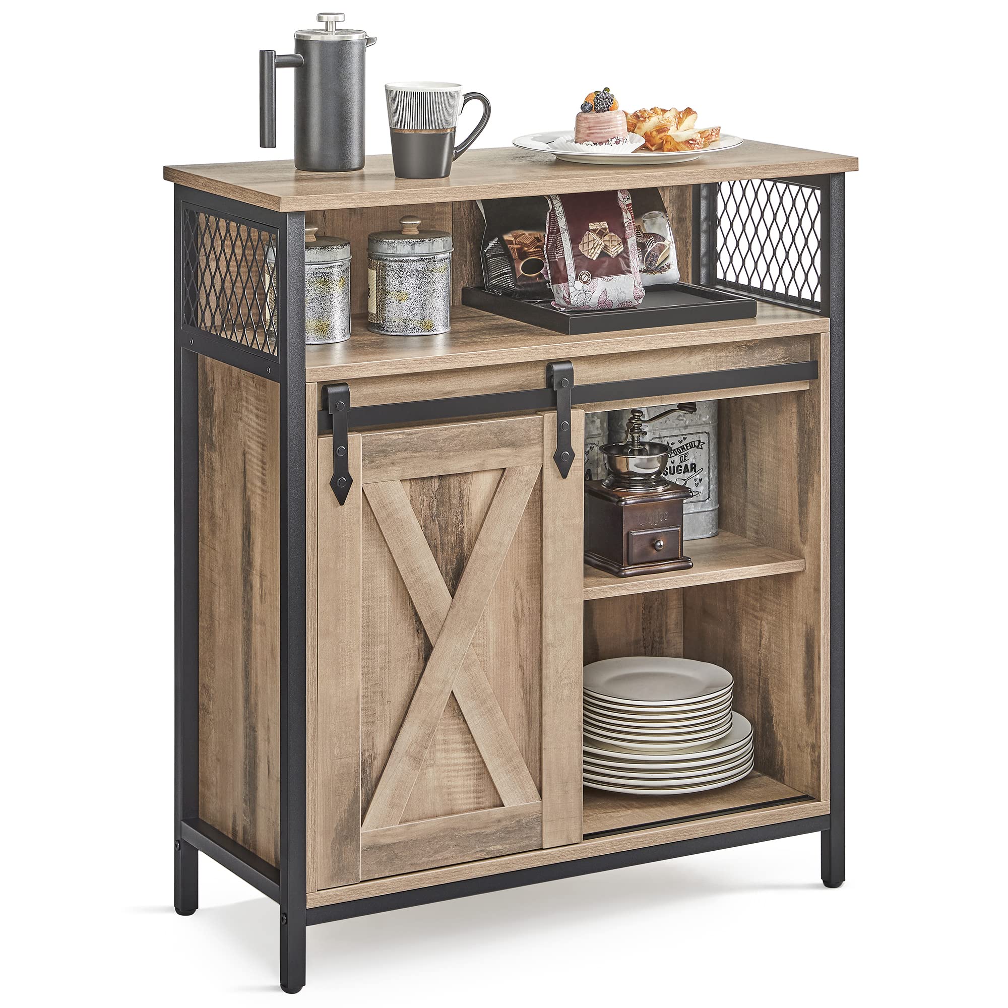 Vasagle Credenza Mobile Cucina con Anta Scorrevole