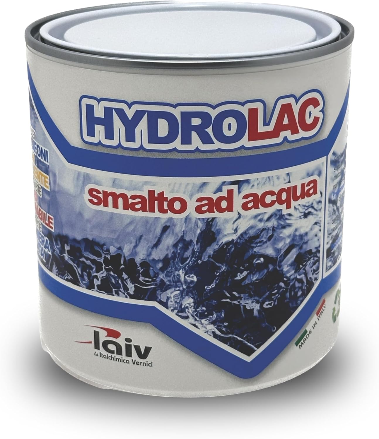 Smalto Acrilico all'Acqua Hydrolac Bianco Satinato 0,75L