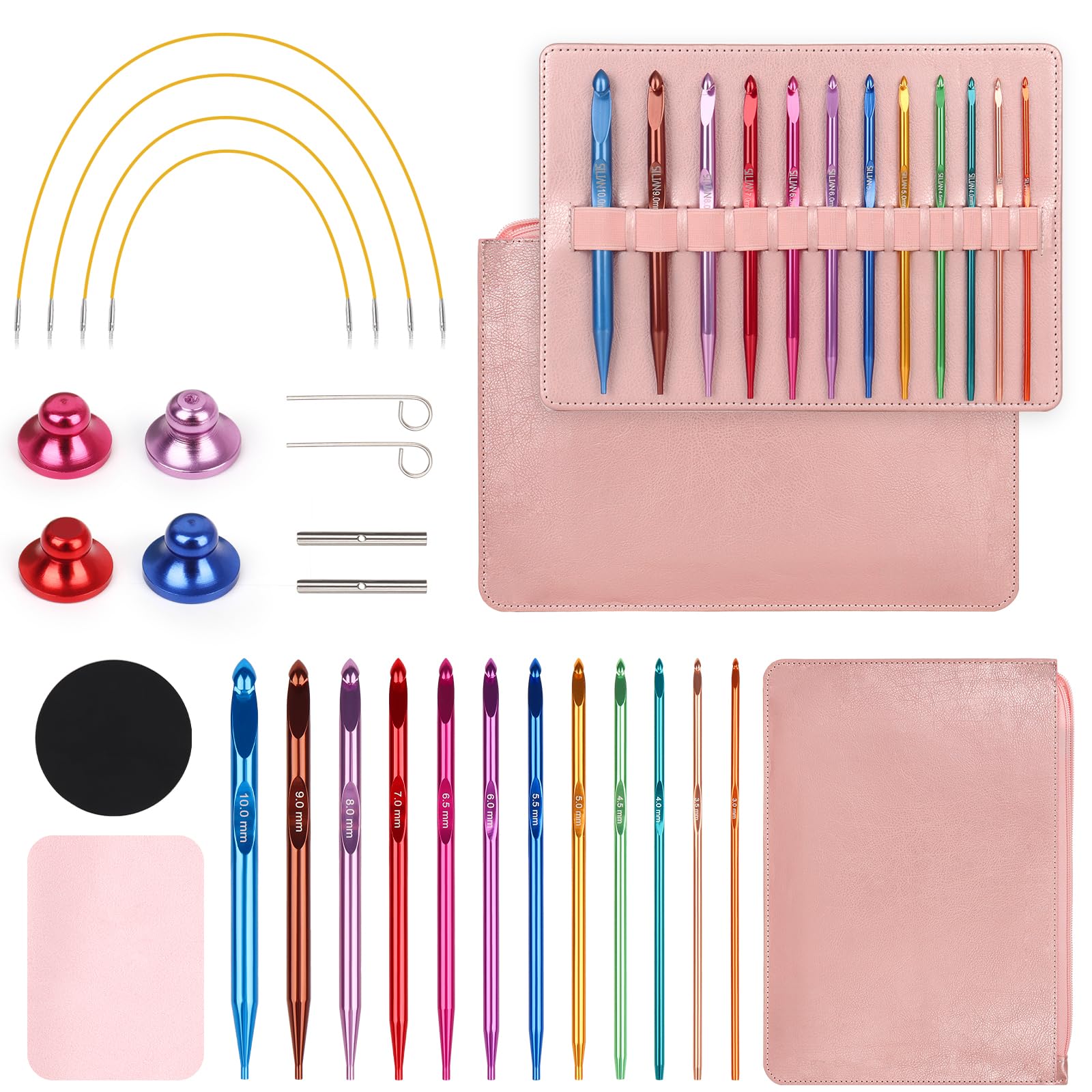 Coopay Set 12 Uncinetti Tunisini Intercambiabili