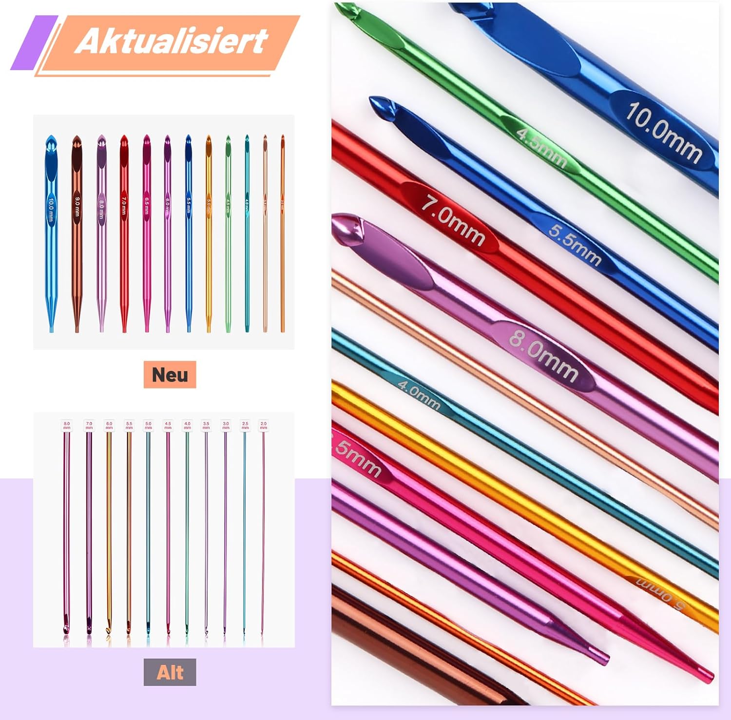 Coopay Set 12 Uncinetti Tunisini Intercambiabili - immagine 5