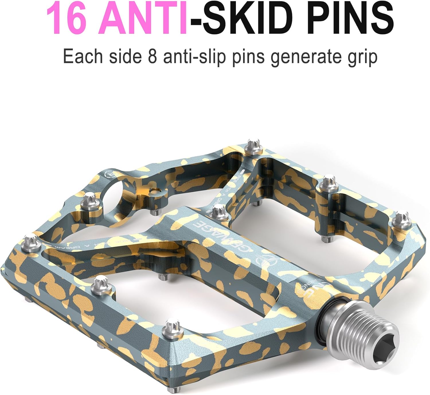 Gewage Pedali Bici Piatta 3 Cuscinetti - immagine 3