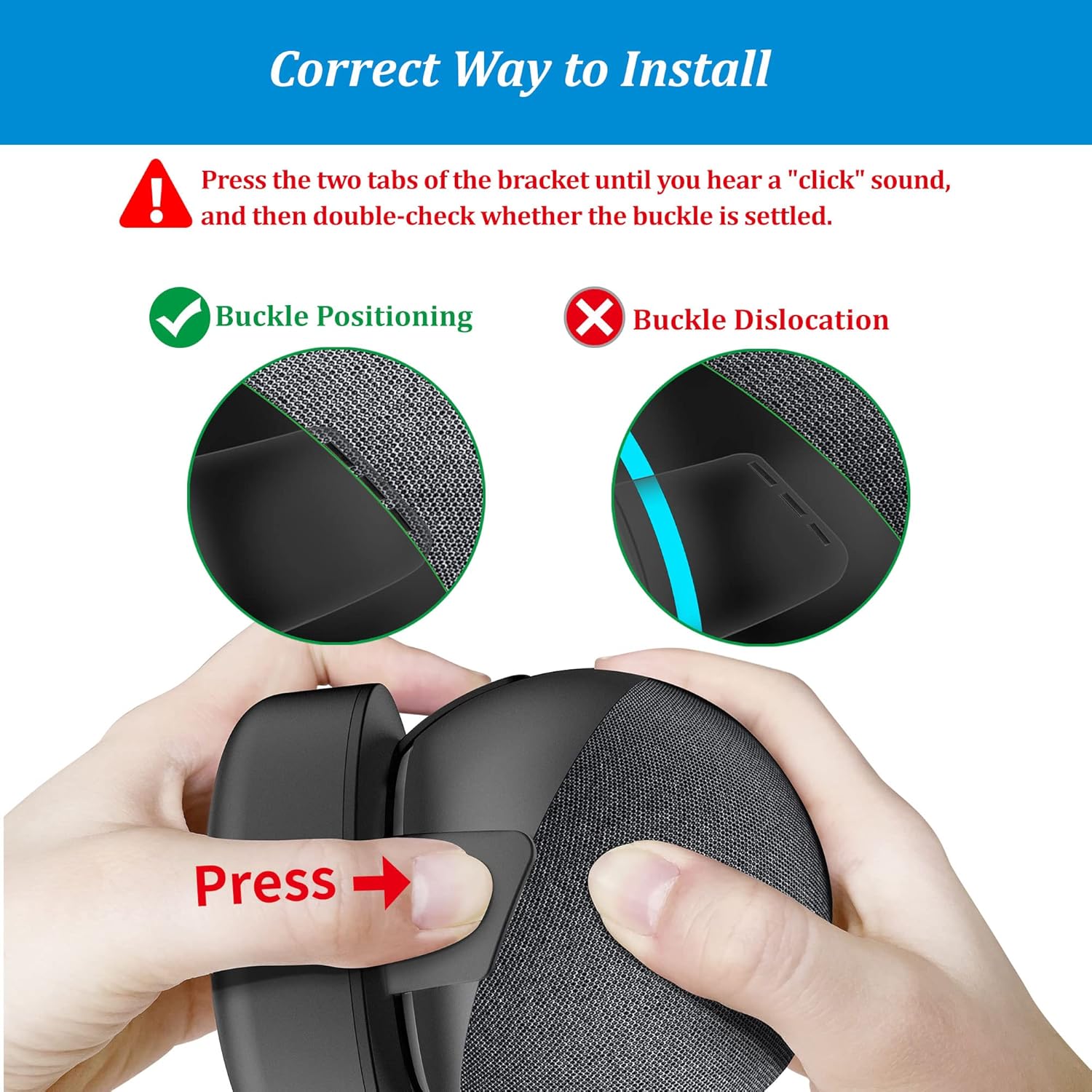 Plusacc Base Batteria 10000 mAh per Dot 5ª e 4ª Gen, Nero - immagine 2