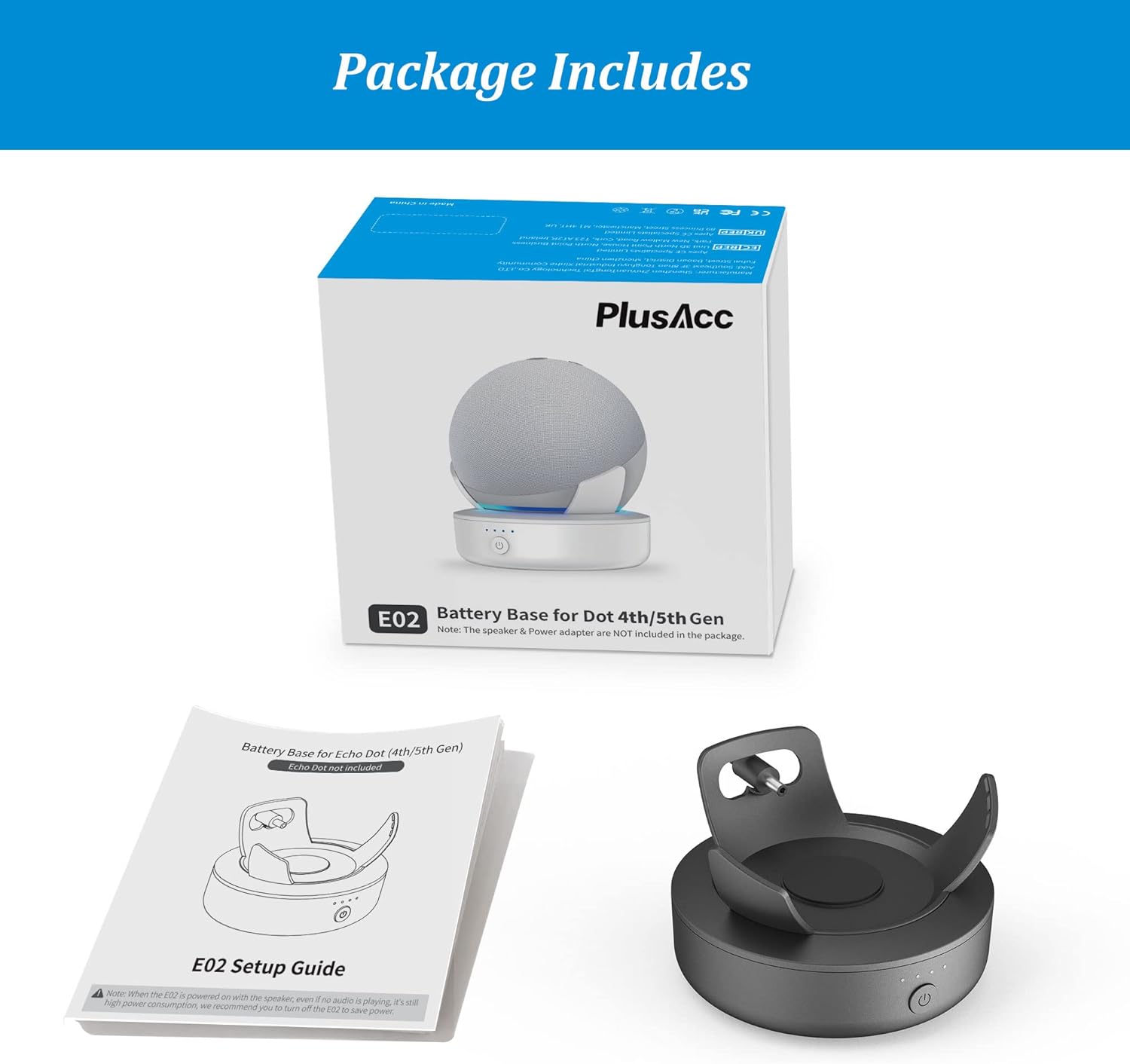 Plusacc Base Batteria 10000 mAh per Dot 5ª e 4ª Gen, Nero - immagine 6