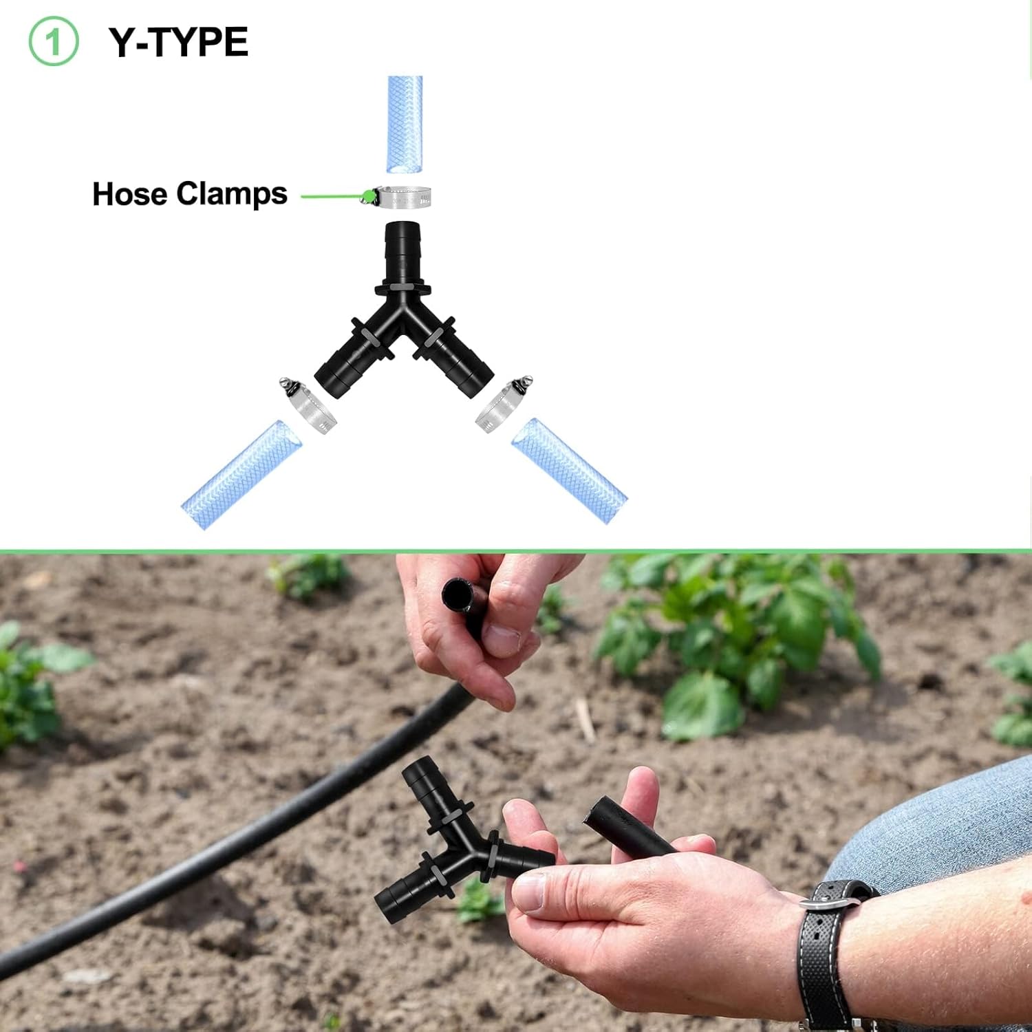 Longrun Pond Hose Adapter 1 Inch Tees Barb Fitting - immagine 3