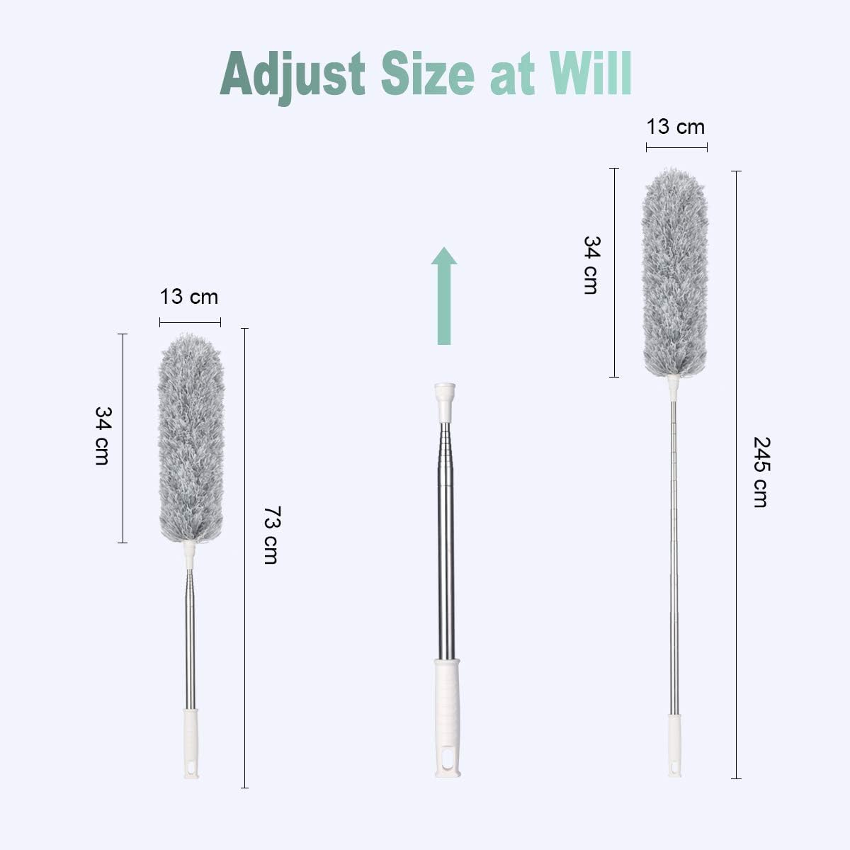 Vicloon Spolverino Allungabile con Manico Lungo 245cm - immagine 3