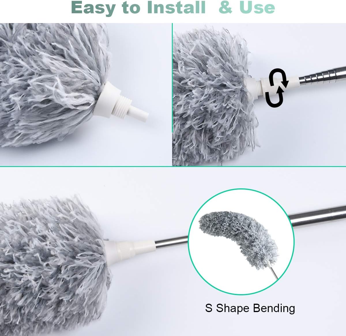 Vicloon Spolverino Allungabile con Manico Lungo 245cm - immagine 5