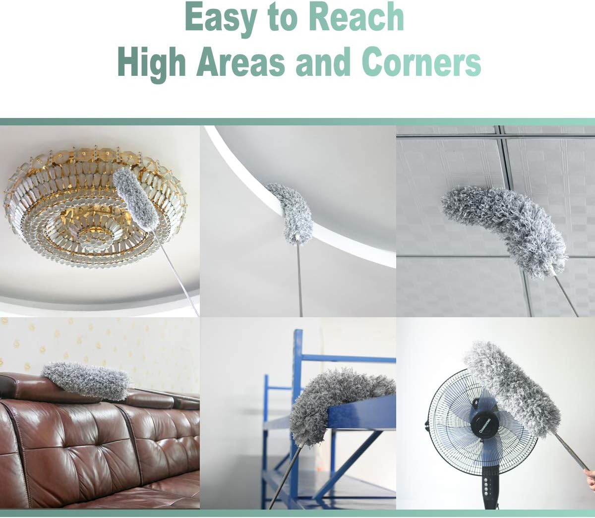 Vicloon Spolverino Allungabile con Manico Lungo 245cm - immagine 7