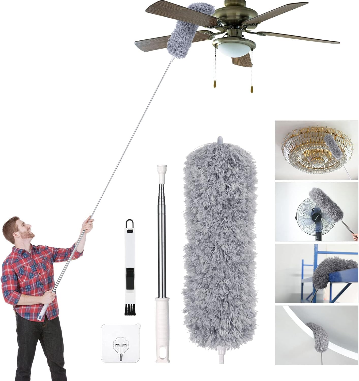 Vicloon Spolverino Allungabile con Manico Lungo 245cm - immagine 8