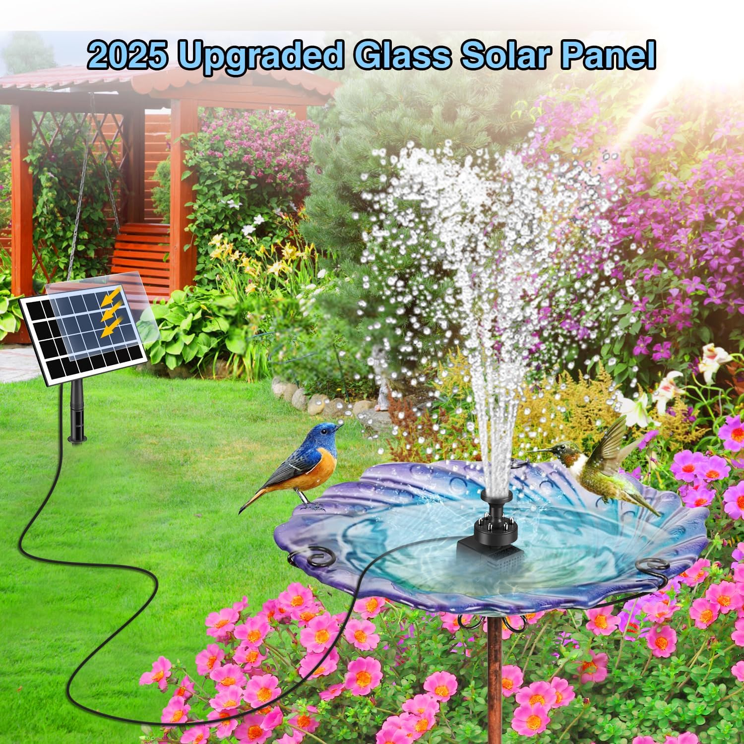 Szmp Fontana Solare da Giardino 3.5W con Luci LED - immagine 2