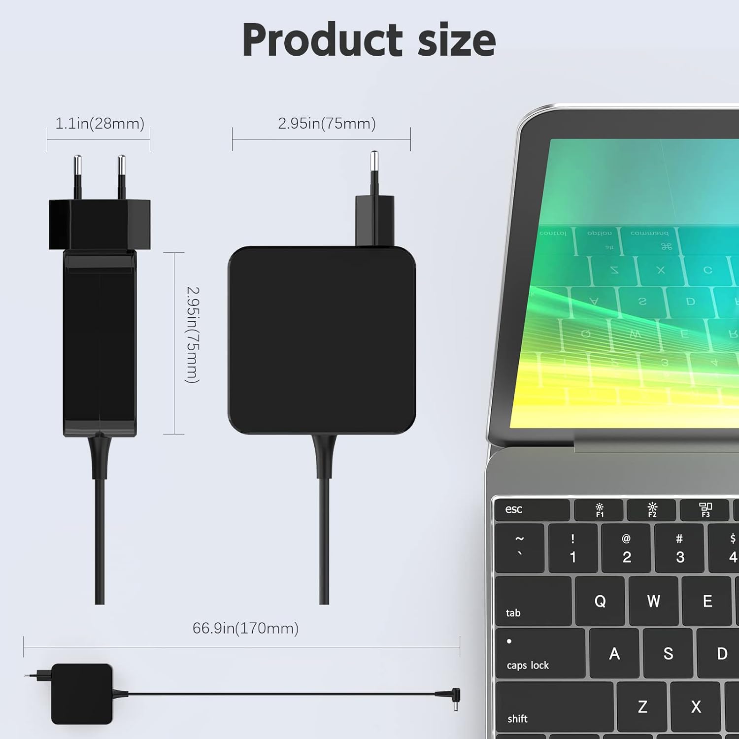 Alimentatore 65W per ASUS ZenBook e Notebook - immagine 3