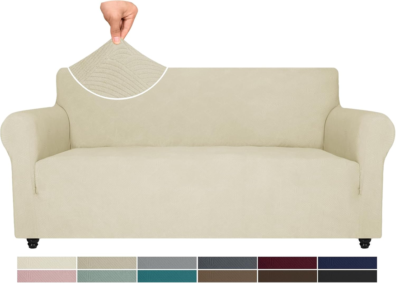 Ystyle Copridivano 3 Posti Elasticizzato, Beige