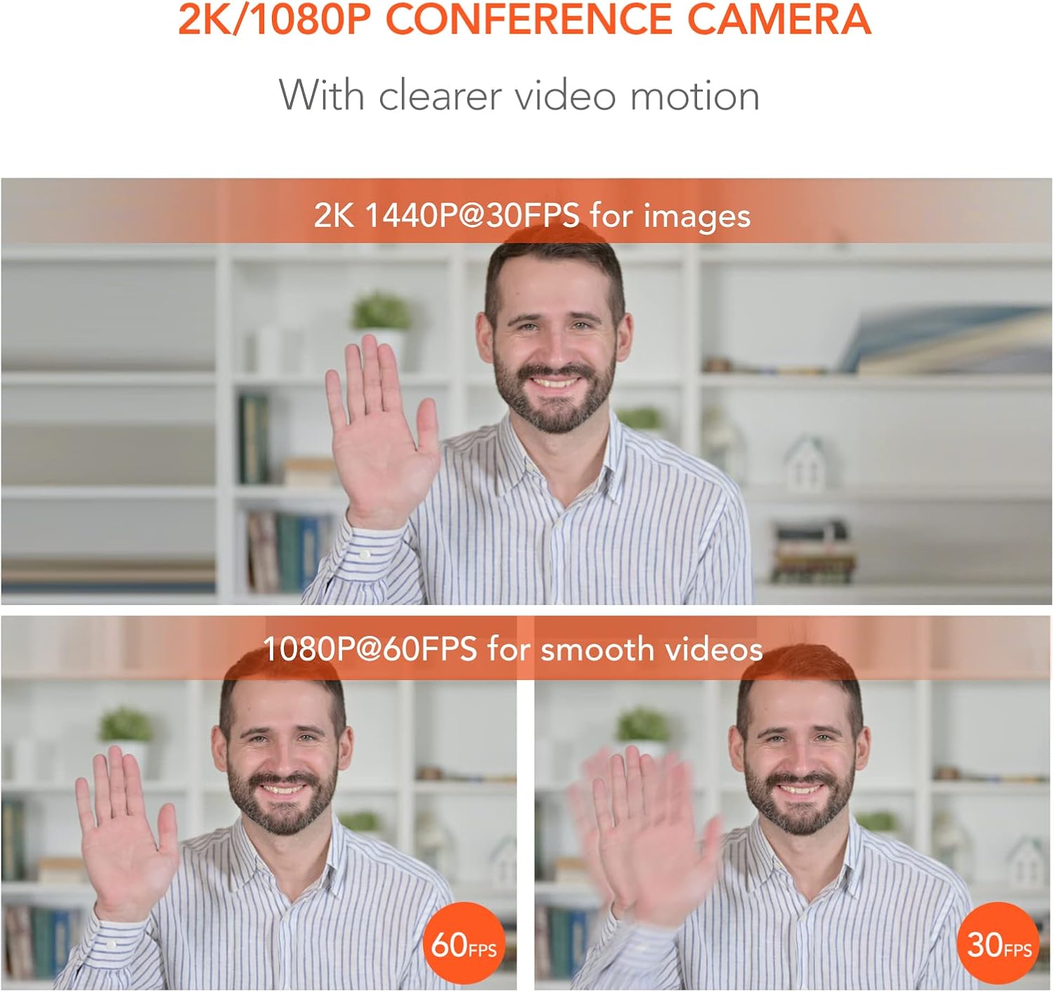 Nuroum V15-AFL Webcam 2K con Luce ad Anello - immagine 5