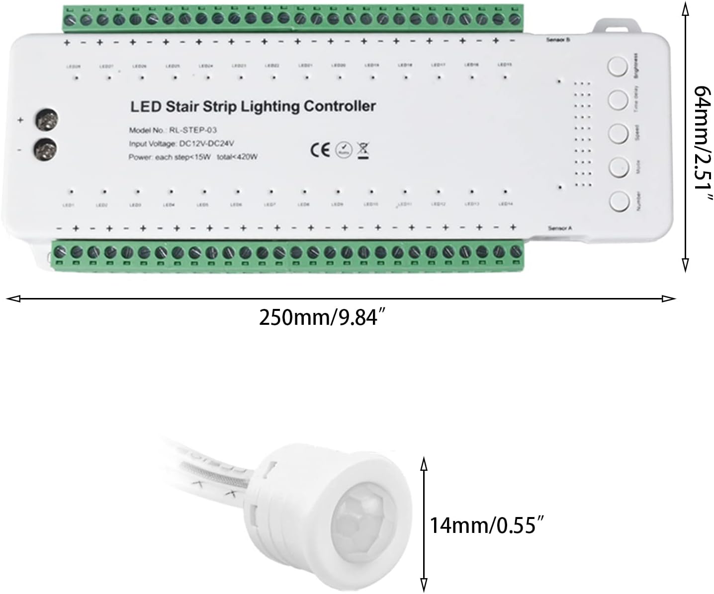 Xlsbz Controller LED con Sensore di Movimento - immagine 2