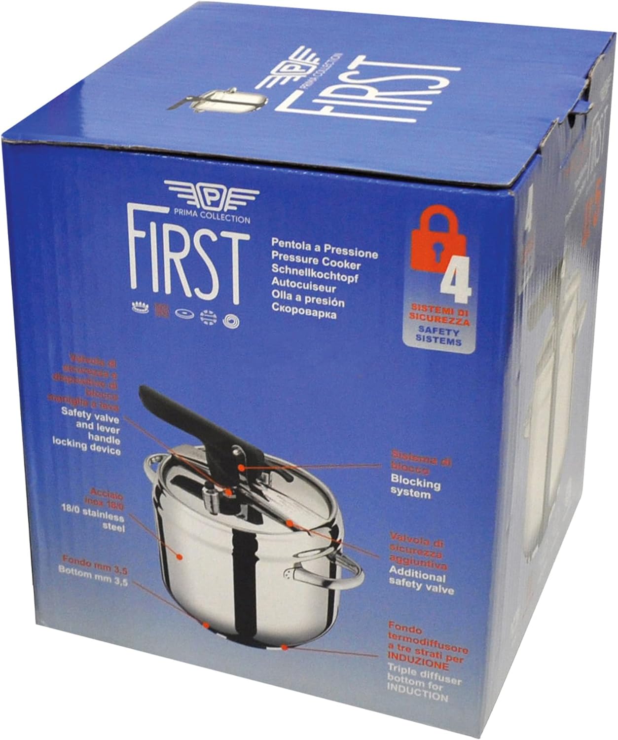 Pintinox Pentola a Pressione First 3,5 Lt - immagine 4