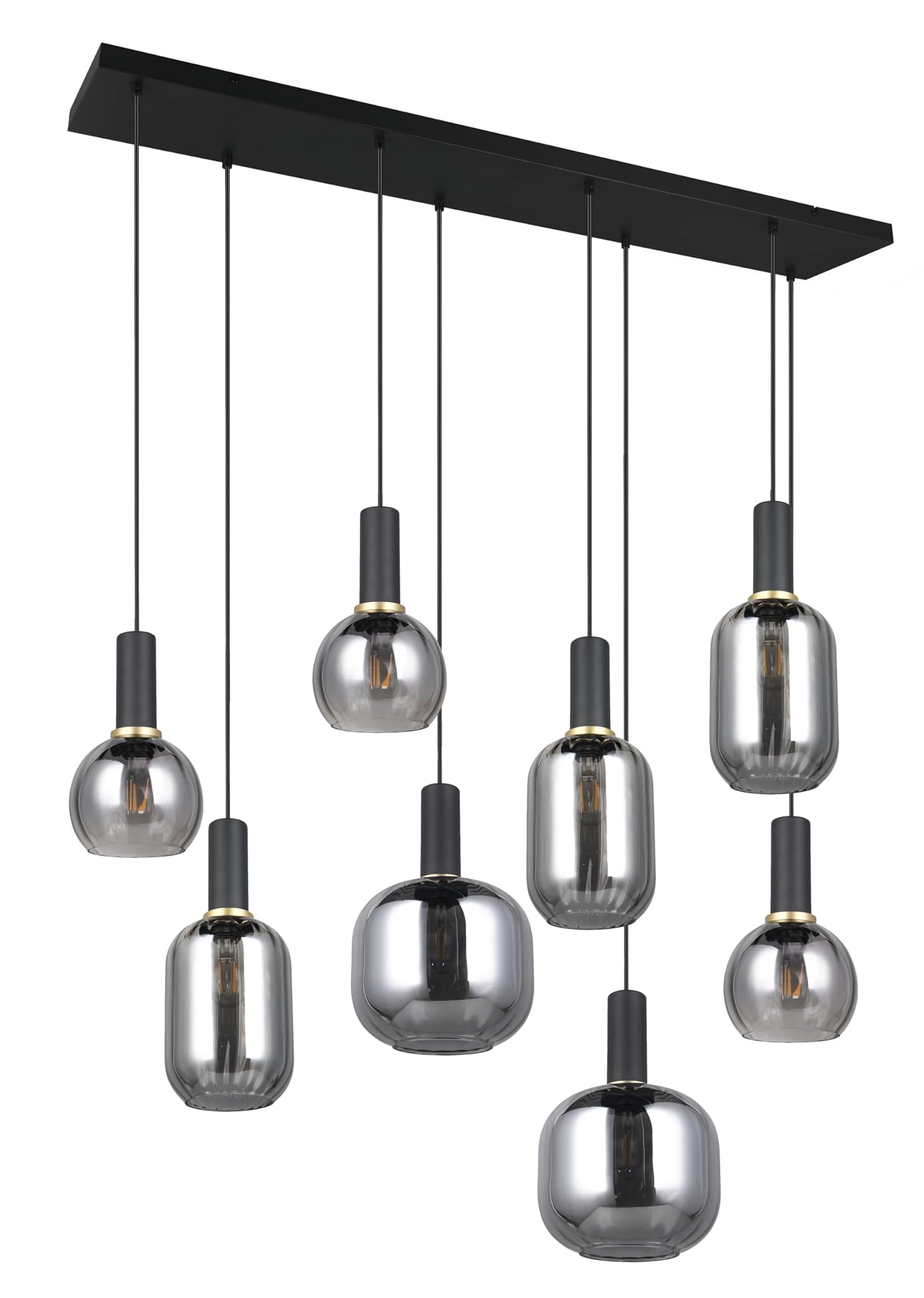 Trio Leuchten Pendelleuchte Diva Metall Nero opaco