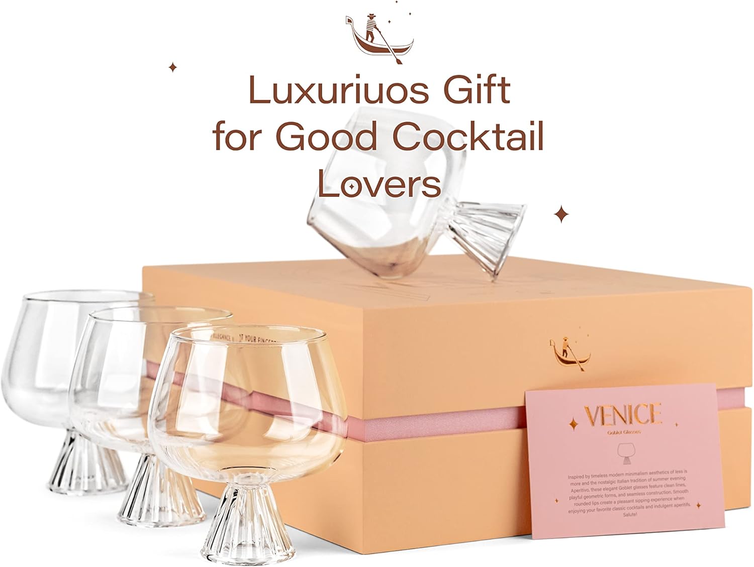 Glassique Cadeau Venice Calici da Cocktail, Set 4 - immagine 6