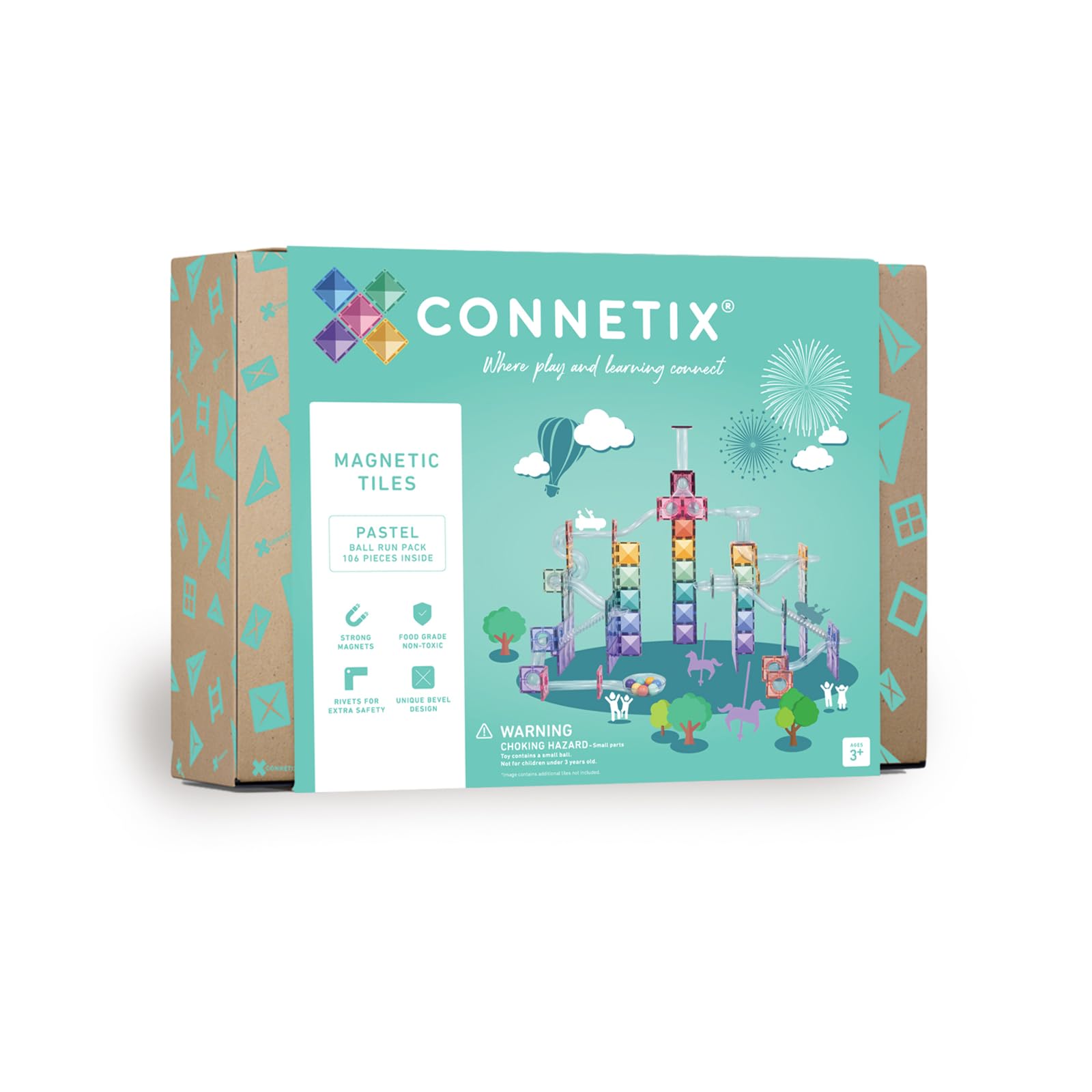 CONNETIX Pastello Confezione Ball Run, 106 Pezzi