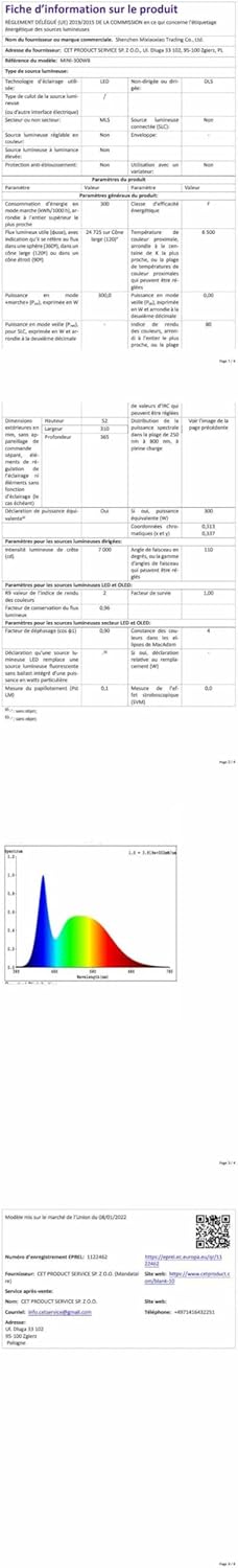 Blivrig Faro LED da Esterno 300W 3000K - immagine 10