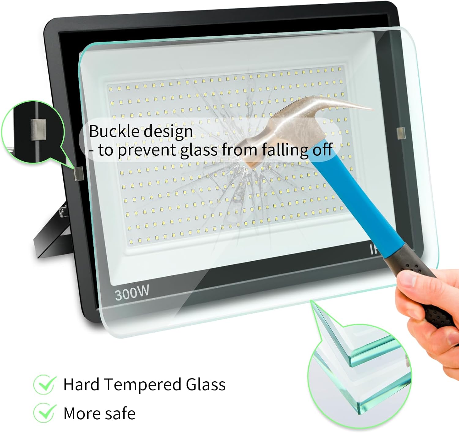 Blivrig Faro LED da Esterno 300W 3000K - immagine 5