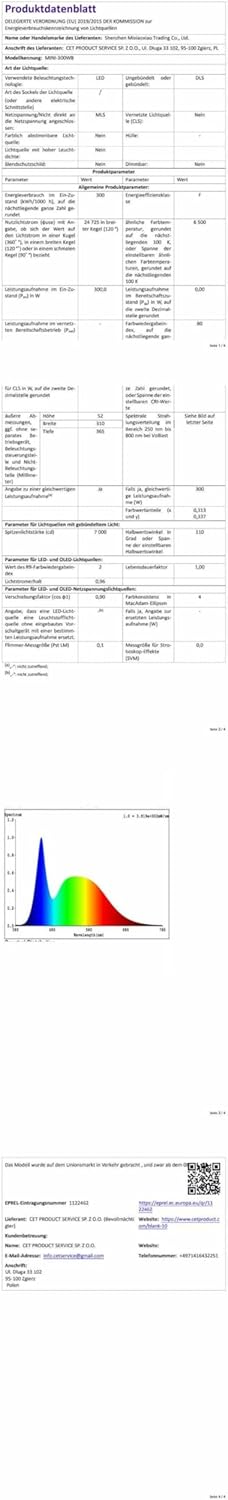Blivrig Faro LED da Esterno 300W 3000K - immagine 8