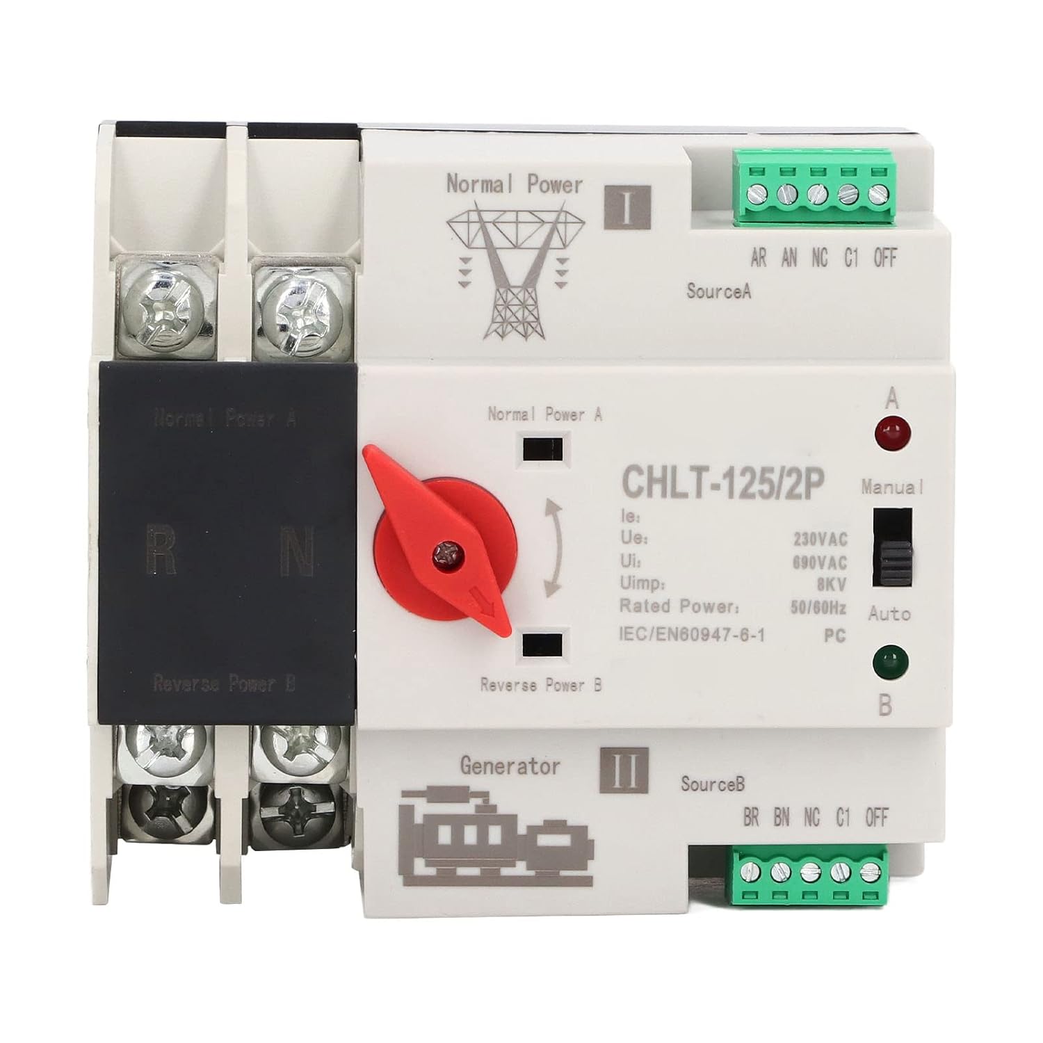 Marhynchus Interruttore Trasferimento Automatico 2P AC230V 100A - immagine 1