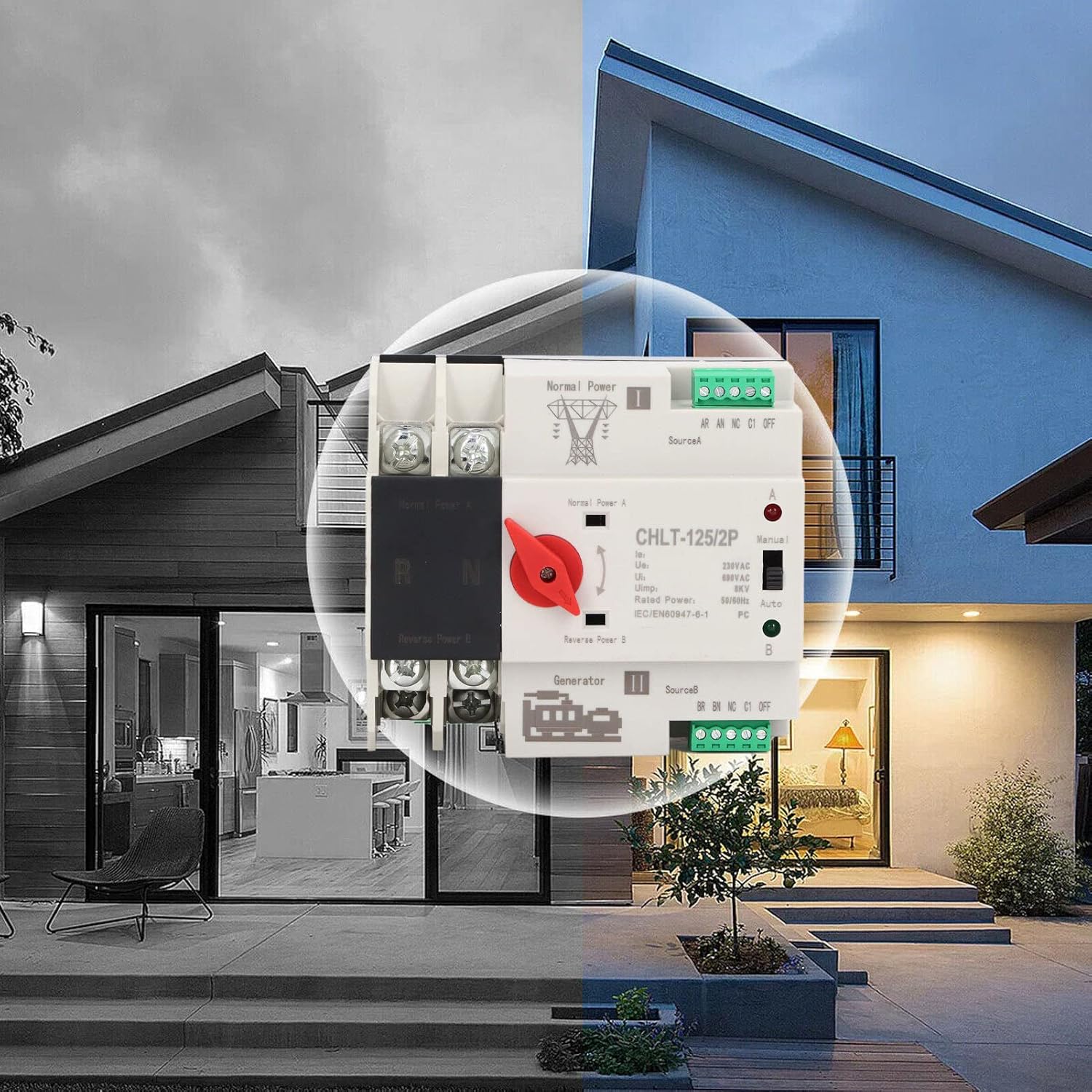 Marhynchus Interruttore Trasferimento Automatico 2P AC230V 100A - immagine 6