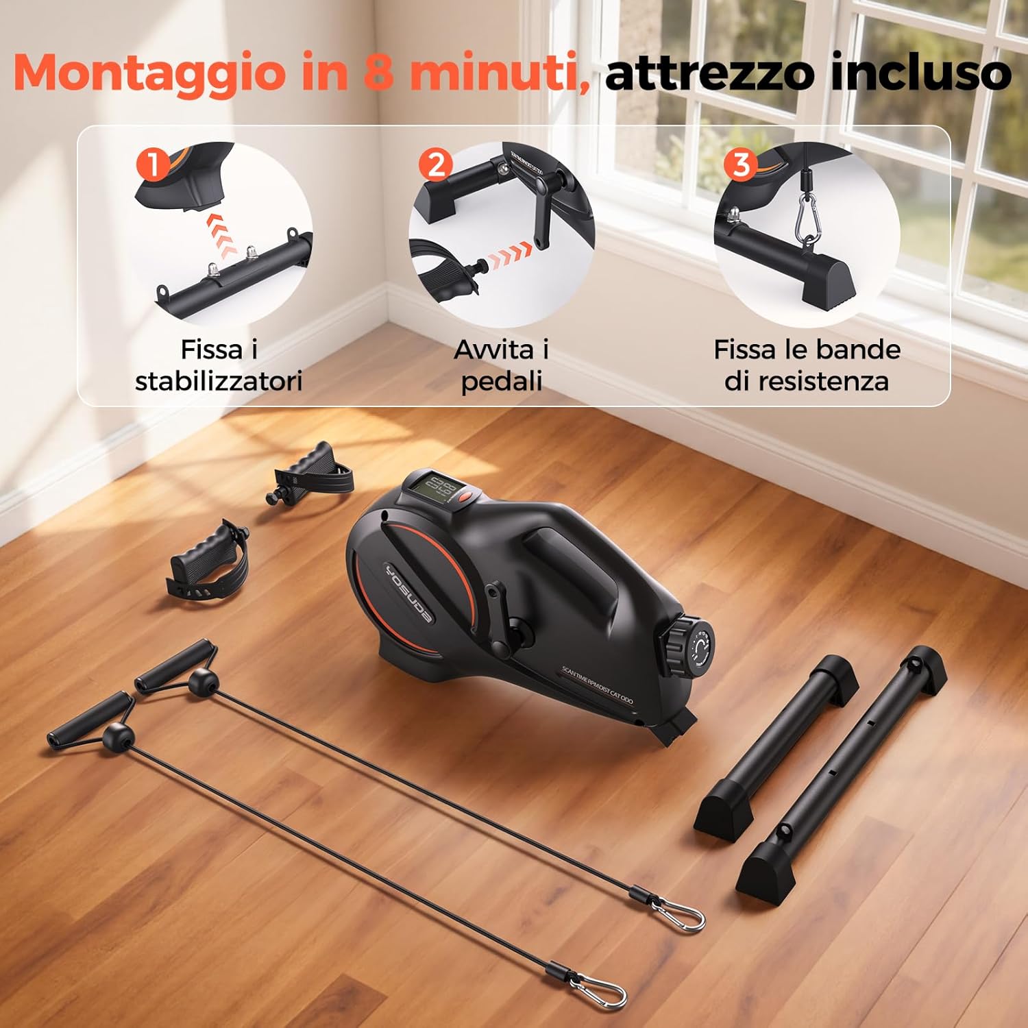 Yosuda Cyclette da Seduta Mini Pedaliera - immagine 7