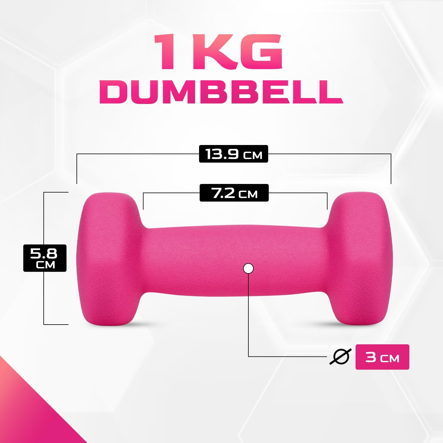 Yes4all Set Manubri Palestra in Neoprene Esagonale - immagine 2