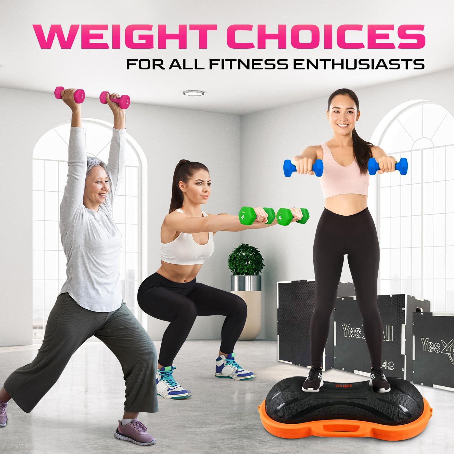 Yes4all Set Manubri Palestra in Neoprene Esagonale - immagine 6