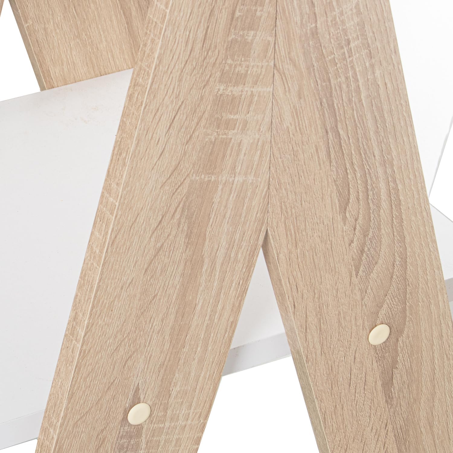 MESA TV MADERA BLANCO con Piedini Rovere 120x38x46cm - immagine 3