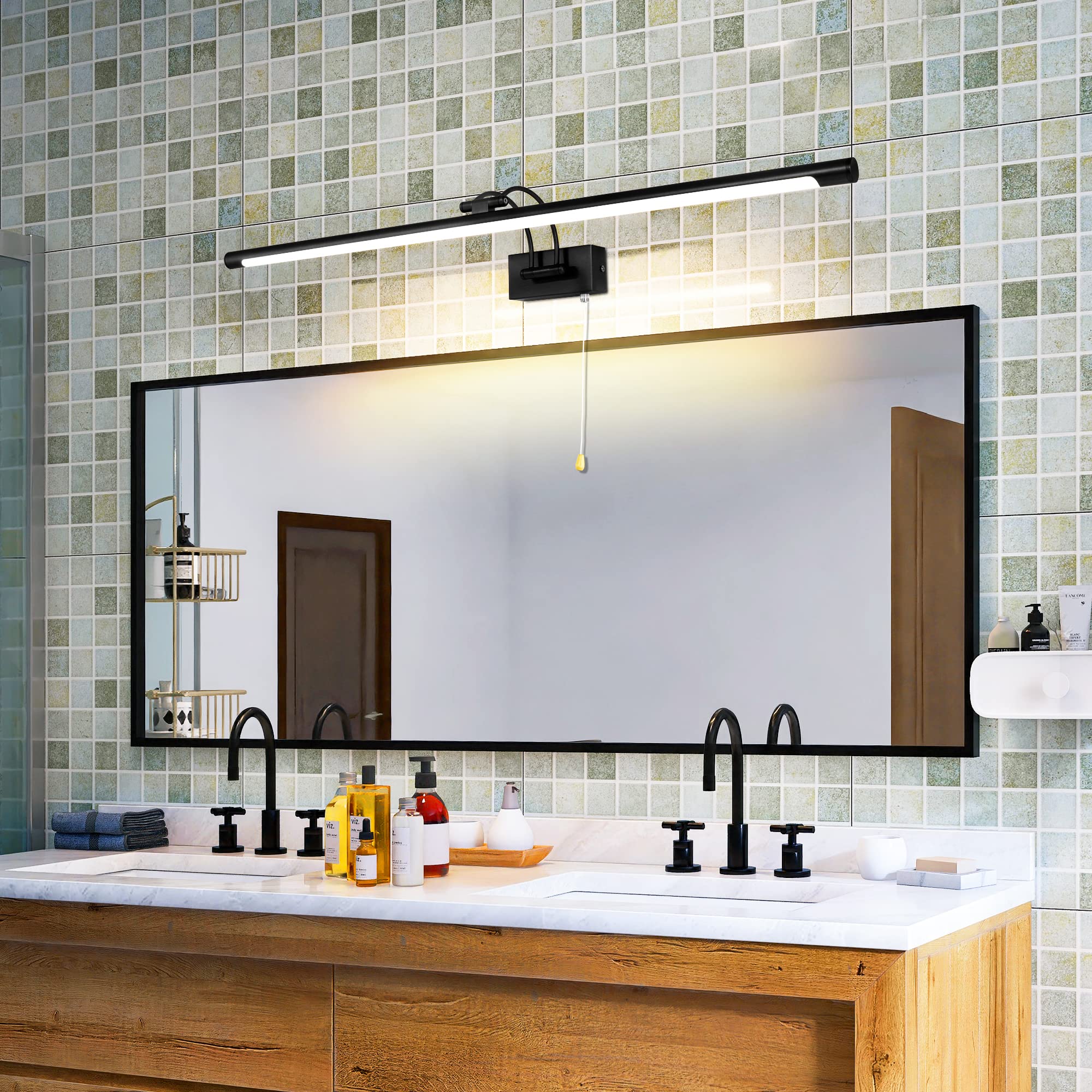 Mantolite Lampada LED per Quadri 16W 3000K, Nero 90CM