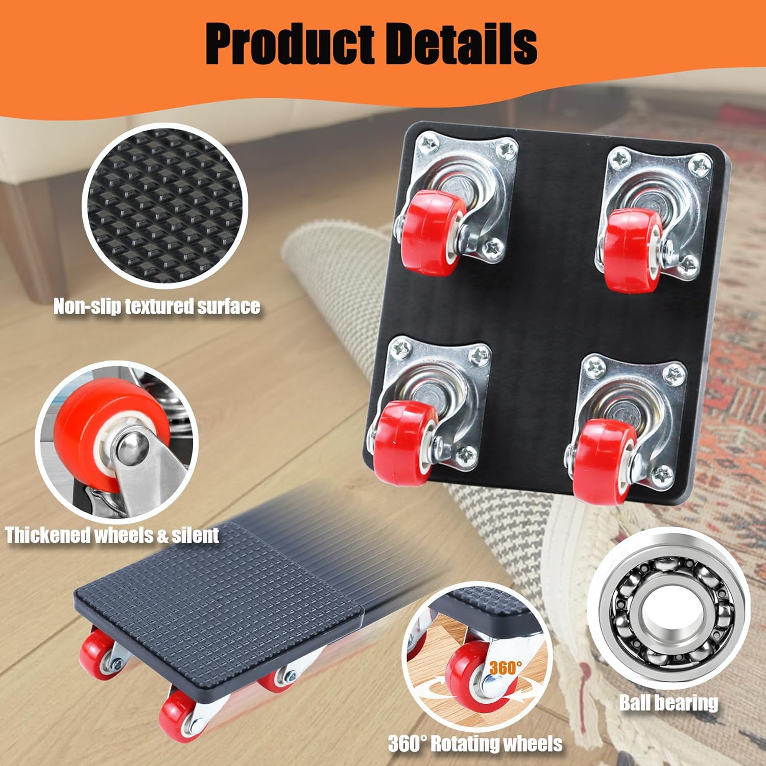 Qingning Kit Sollevatore per Mobili 500kg - immagine 3