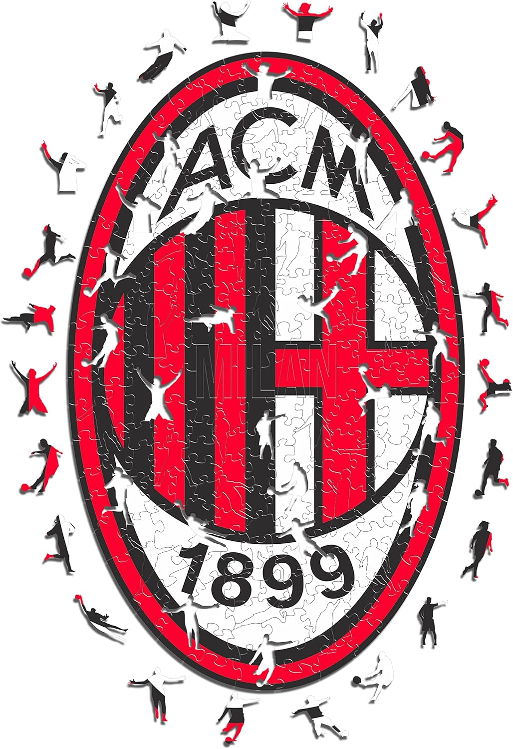 Iconic Puzzles - Puzzle in Legno Milan Logo 500 Pezzi - immagine 1