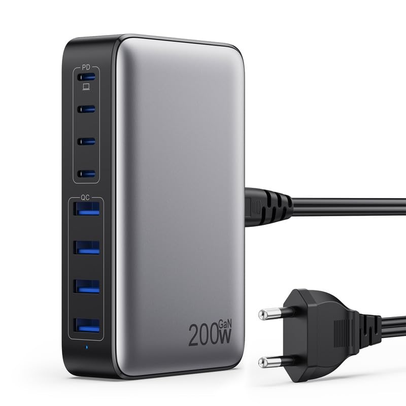 Caricatore USB C Multiplo GaN III 200W 8 Porte
