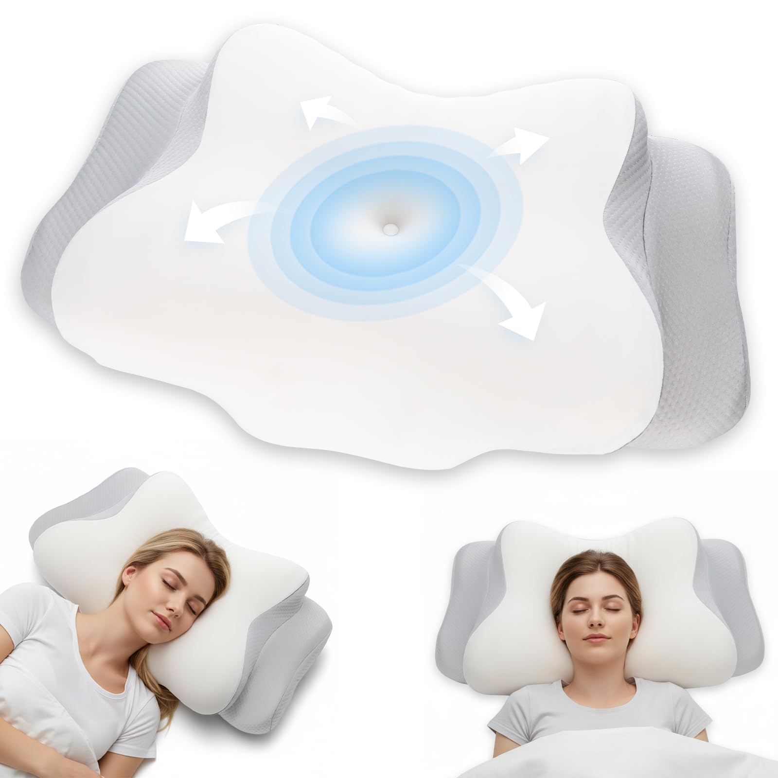Romon Cuscino Cervicale Ergonomico in Memory Foam