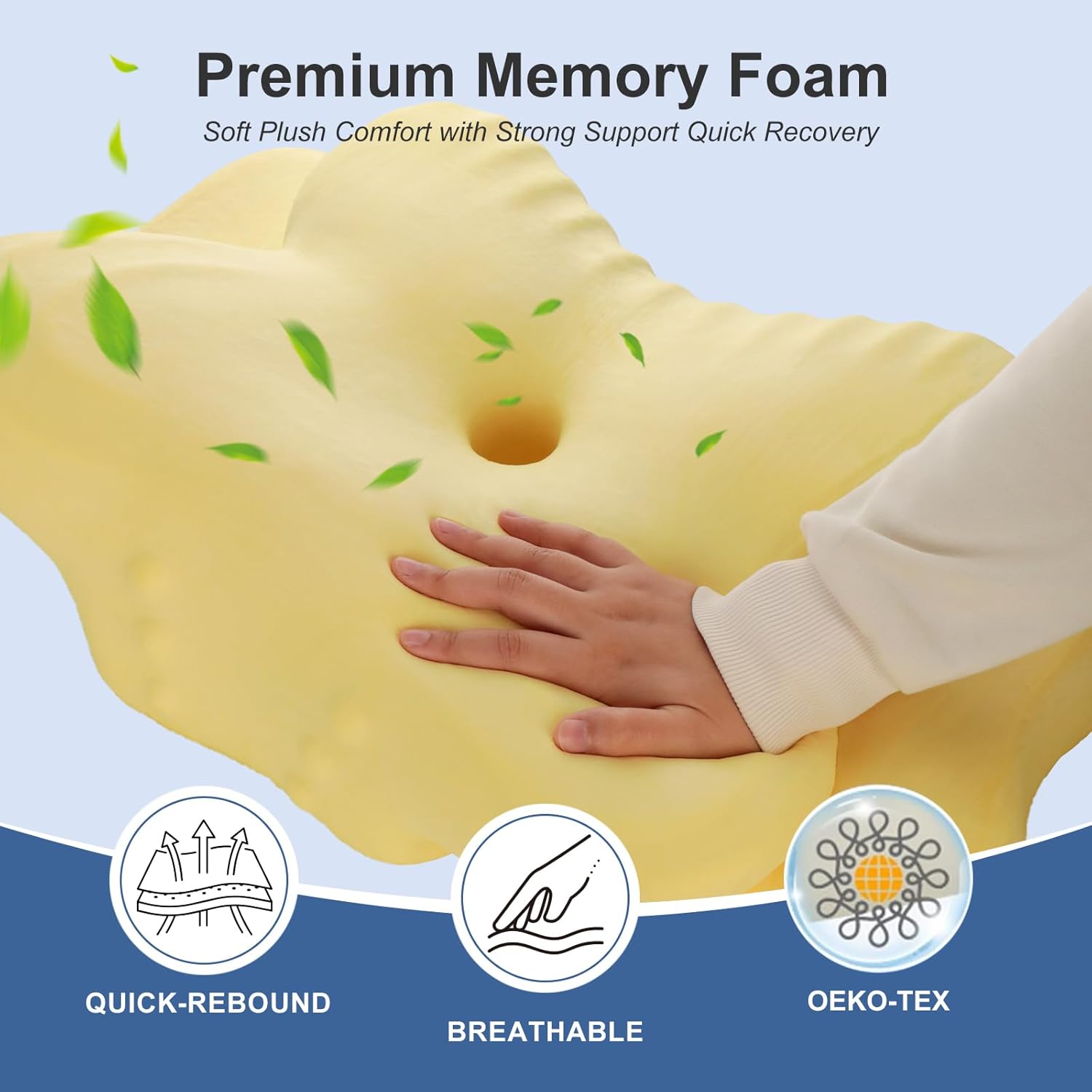 Romon Cuscino Cervicale Ergonomico in Memory Foam - immagine 3