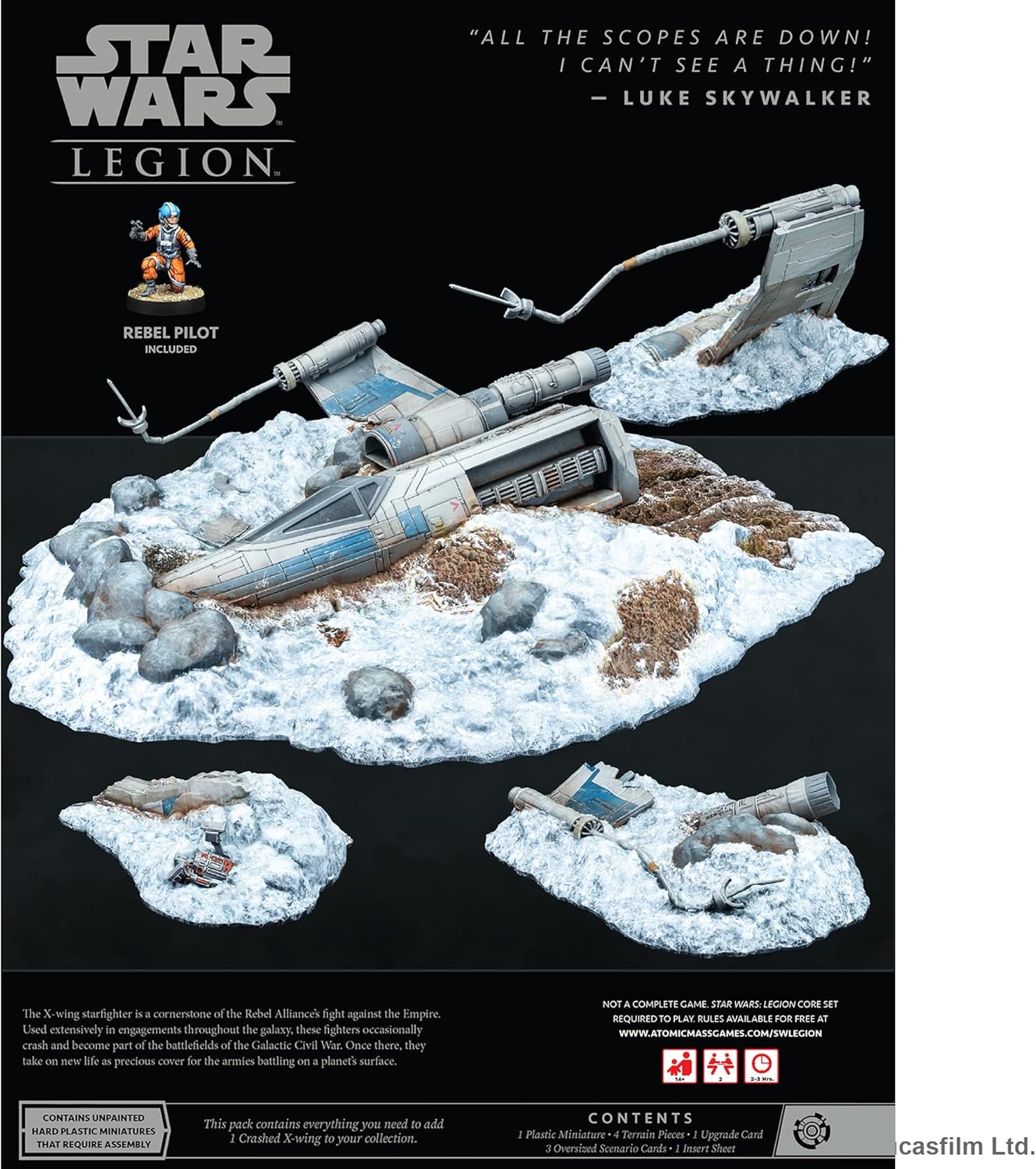 Star Wars Legion Crashed X-Wing Terrain Expansion | Two Player Battle Game | Miniatures Game | Strategy Game for Adults and Teens | Ages 14+ | Average Playtime 3 Hours | Made by Atomic Mass Games - immagine 2