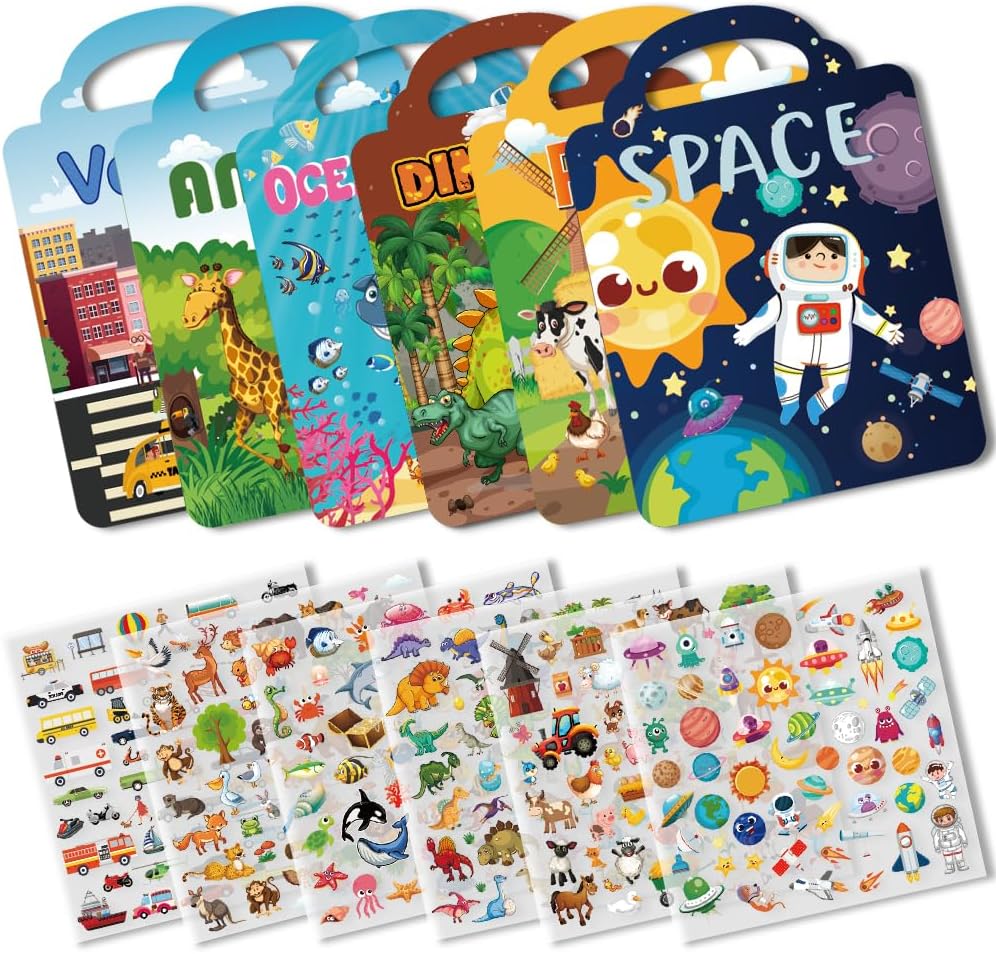 Aannanl Libro di Adesivi Riutilizzabile per Bambini - immagine 2