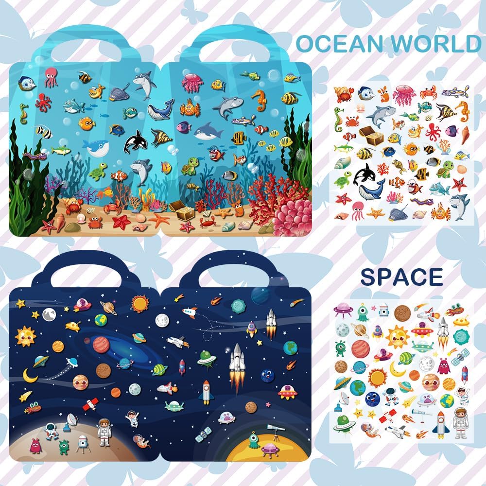 Aannanl Libro di Adesivi Riutilizzabile per Bambini - immagine 4