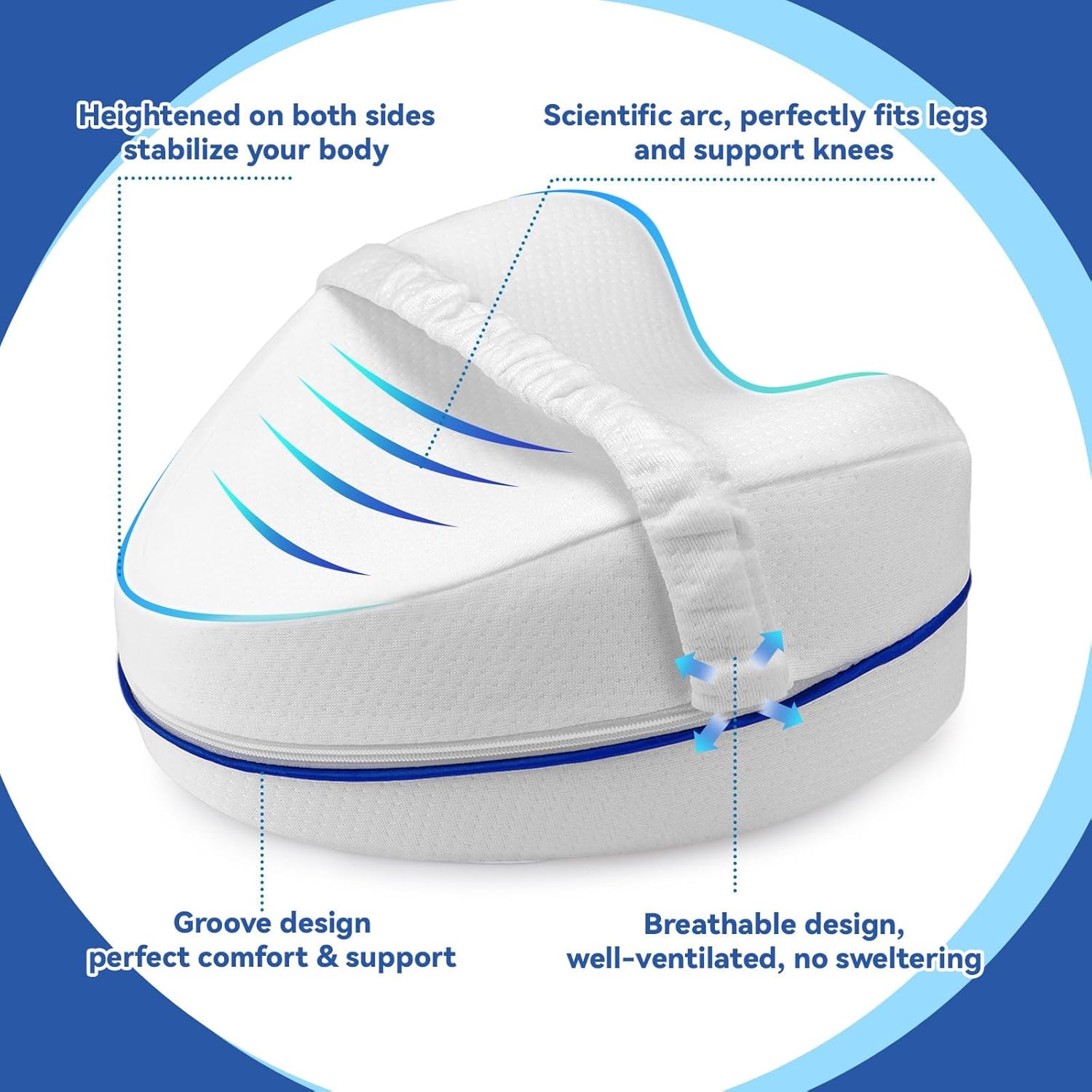 Cuscino per Ginocchia Ortopedico in Memory Foam - immagine 3