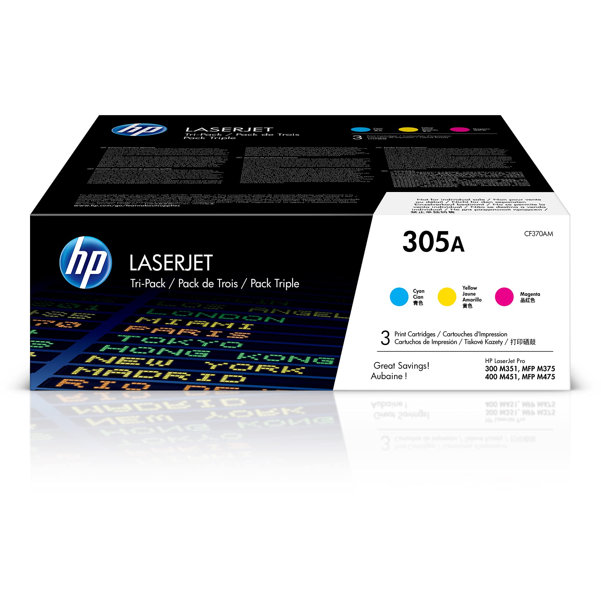 Hp 305A CF370AM - Multipack 3 Cartucce Toner Originali