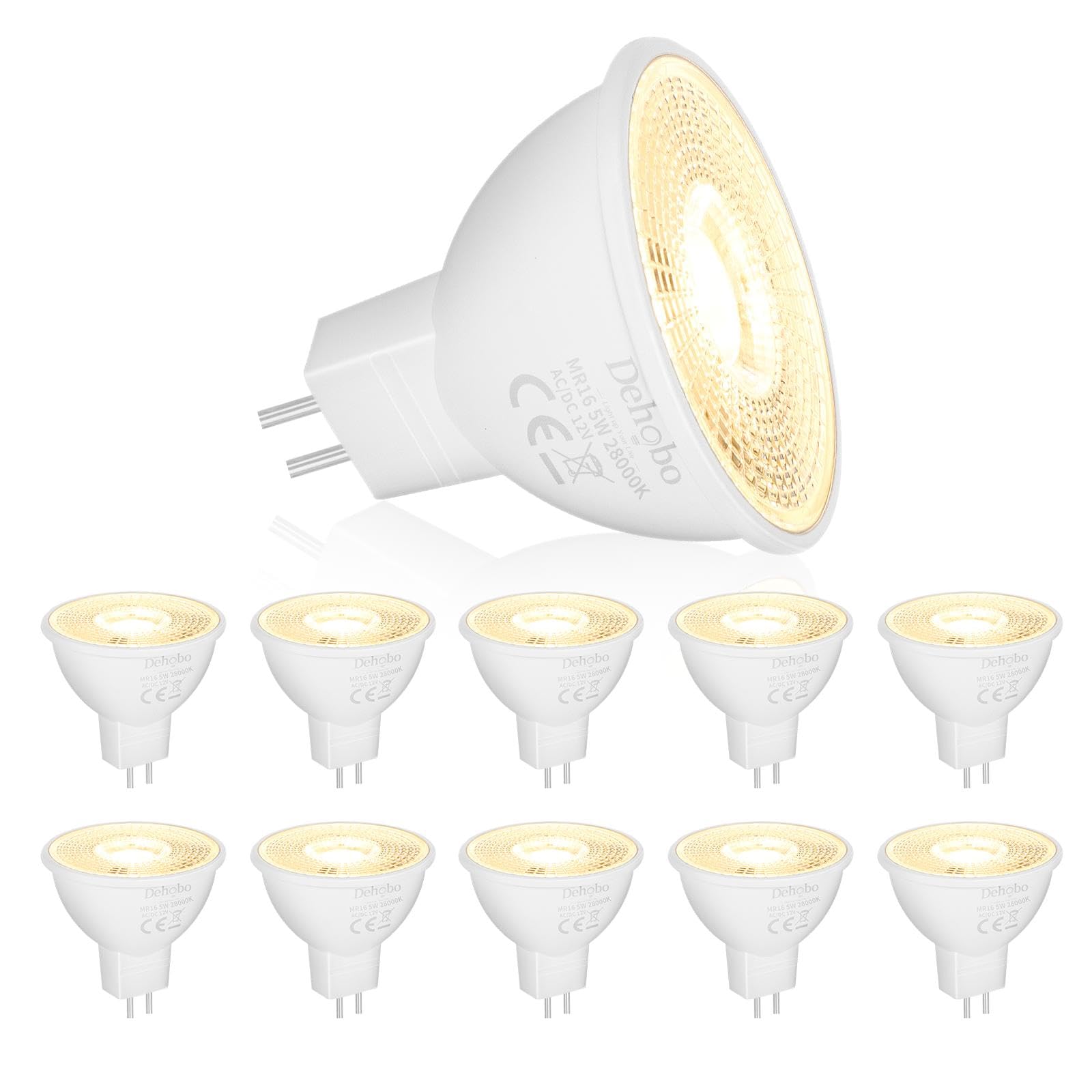 Dehobo MR16 LED Lampadine 5W Luce Calda (10 pezzi)