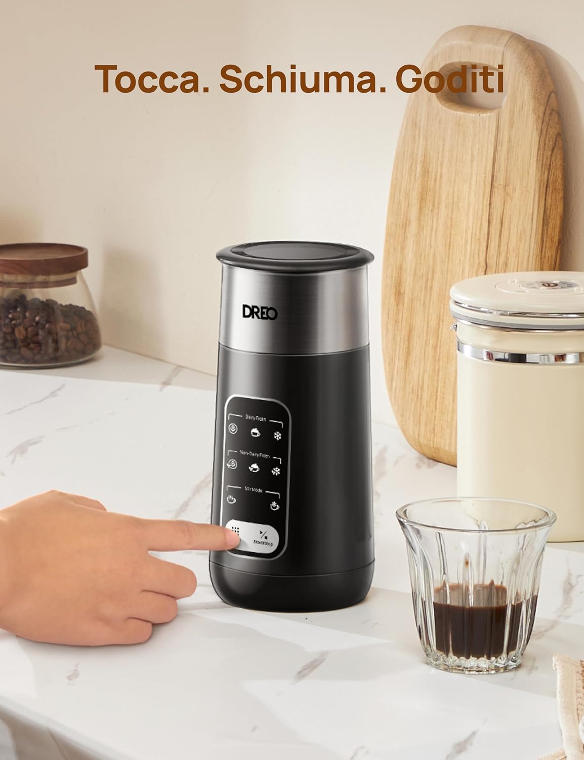 Dreo Montalatte Elettrico 8 in 1 per Caffè Latte Art - immagine 3