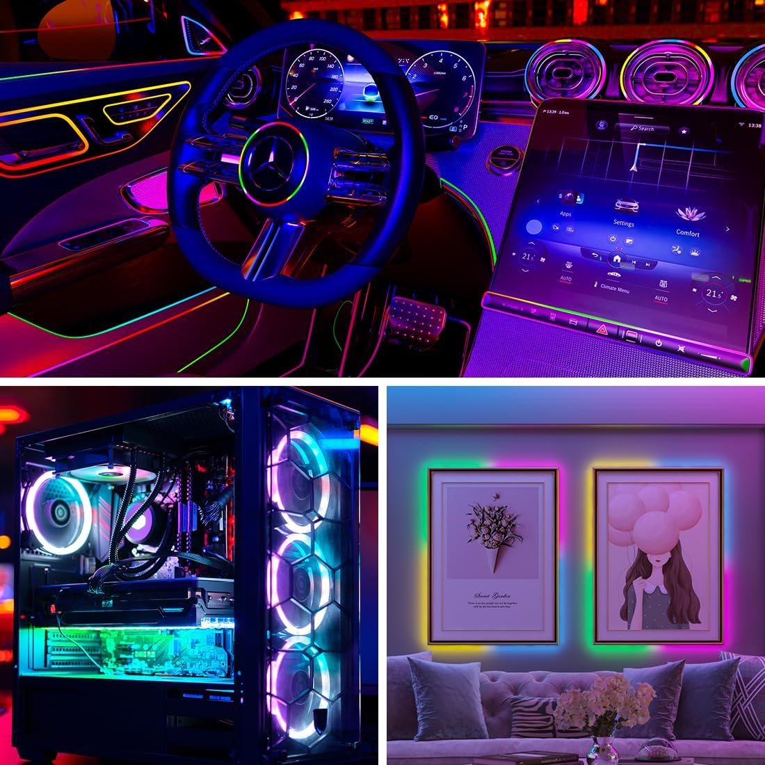 Btf-lighting Striscia LED RGB IC Super Stretta 5M - immagine 6