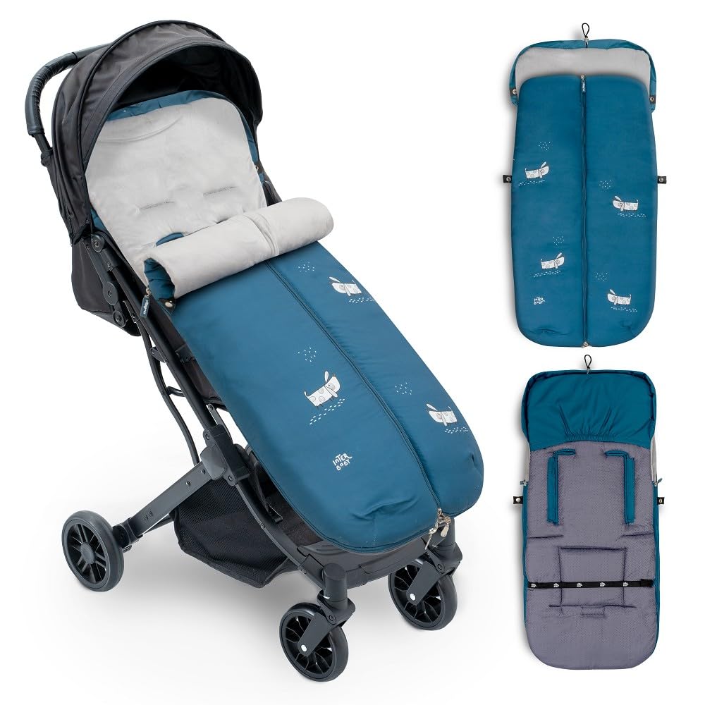 Sacco Passeggino Invernale Universale INTERBABY, Cuccioli Blu