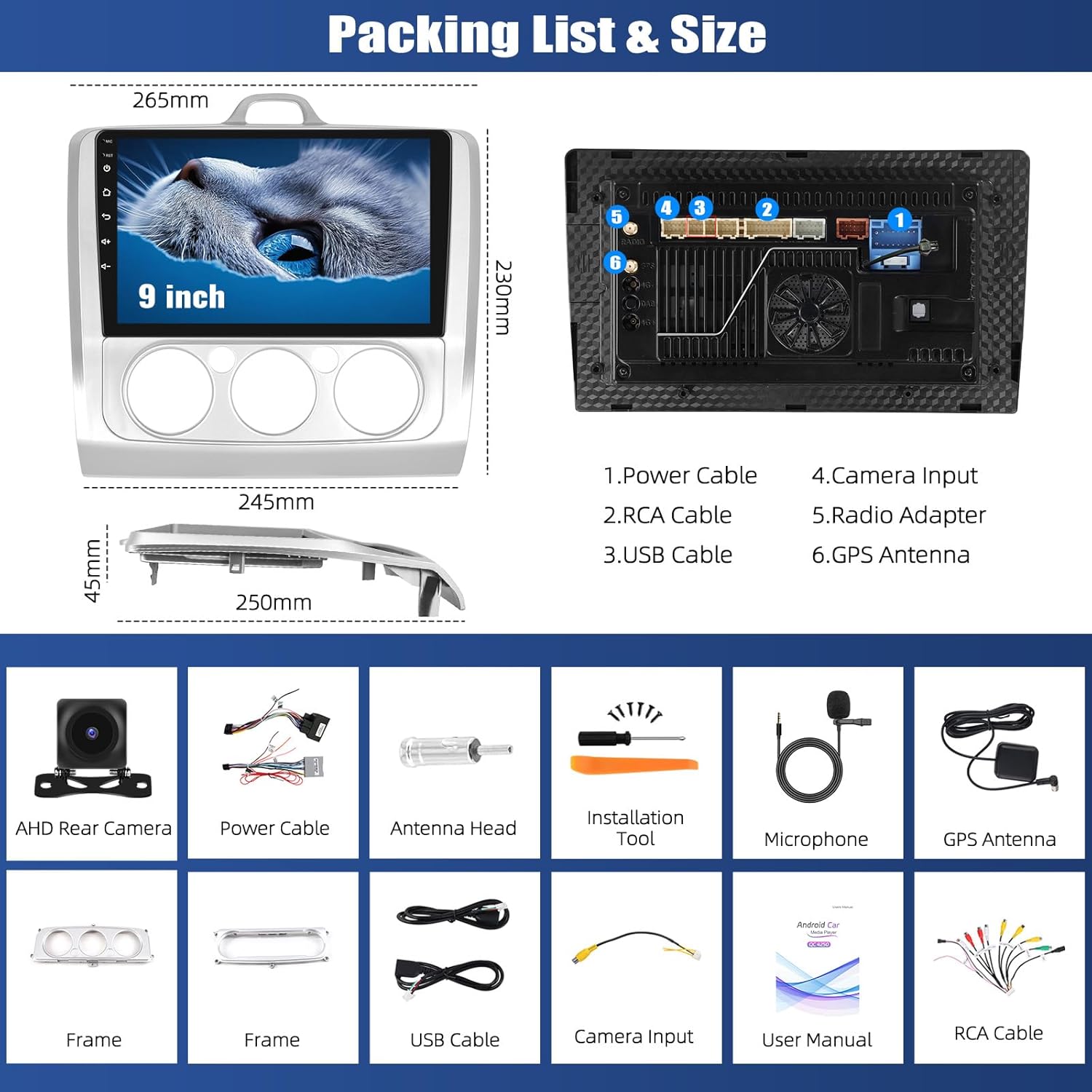 Sixwin Android 15 Autoradio per Ford Focus (2004-2011) - immagine 3