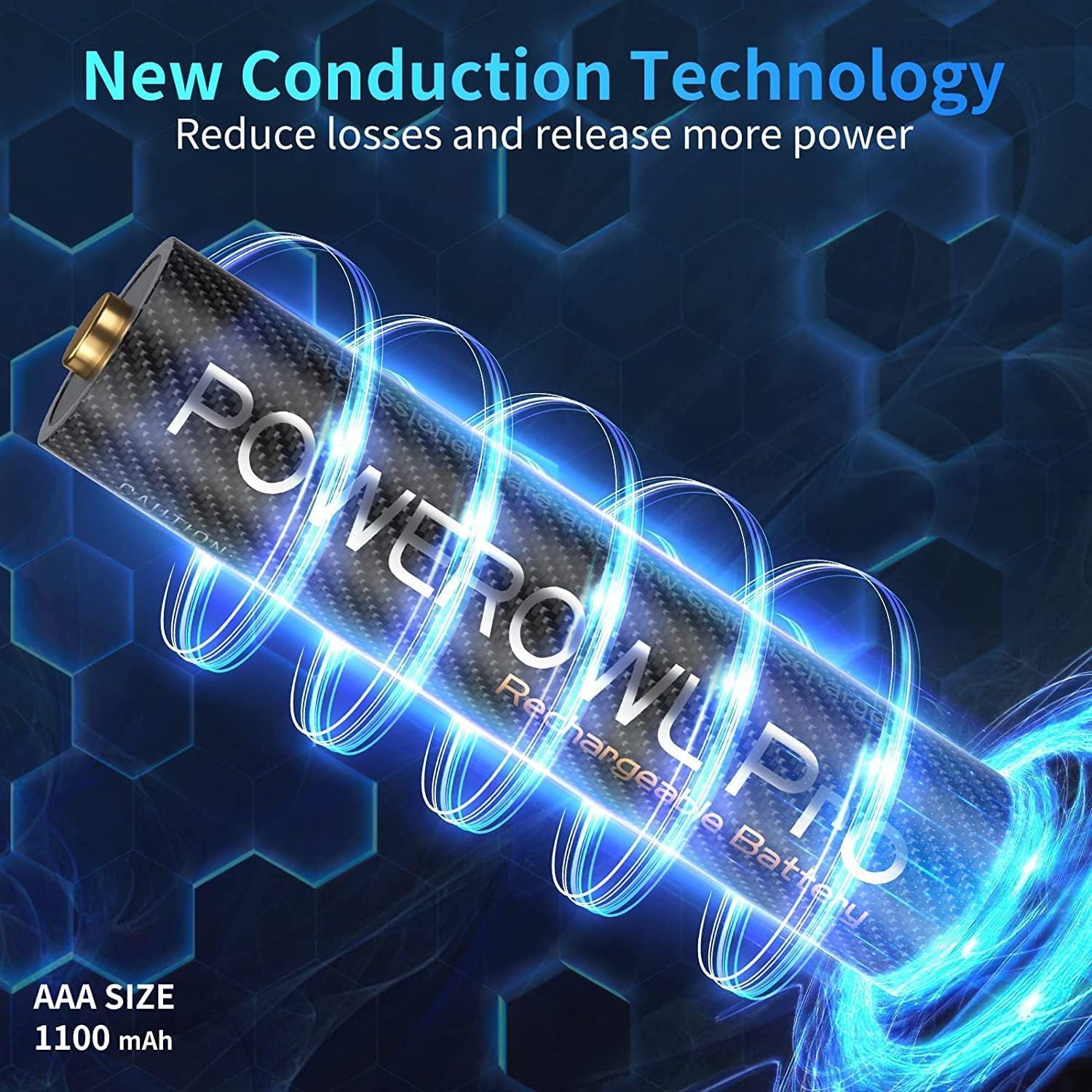 Powerowl - Batterie Ricaricabili Pro AAA, 8 pezzi - immagine 2